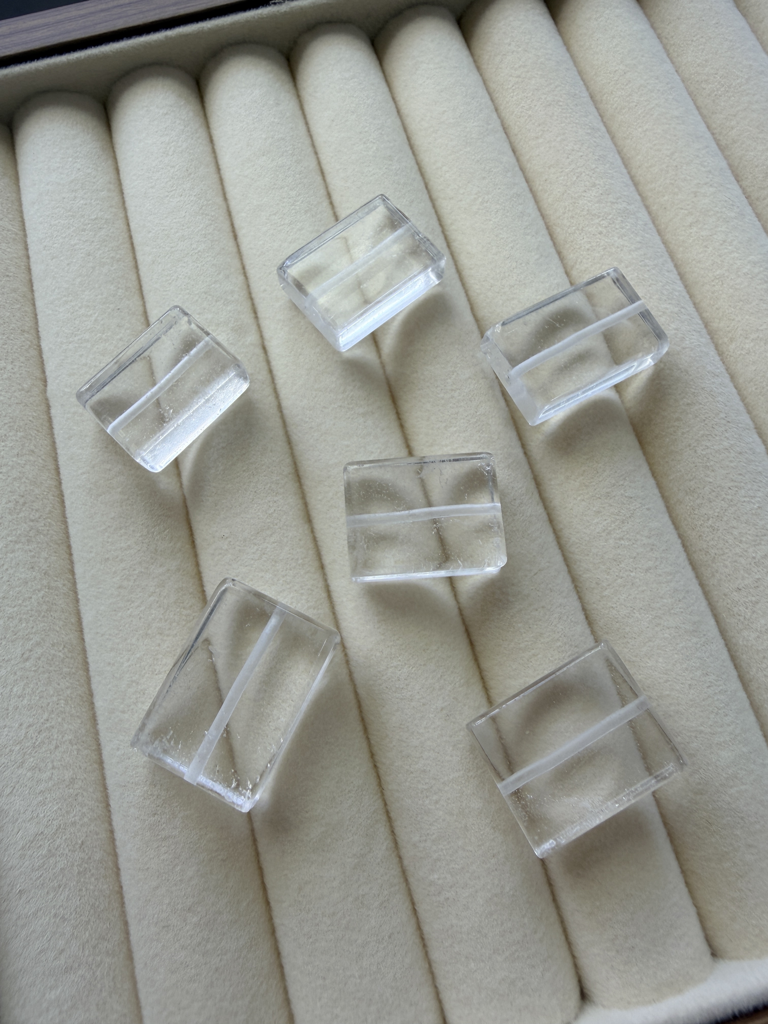 透體白水晶 無事牌隨形 淨化 DIY通孔