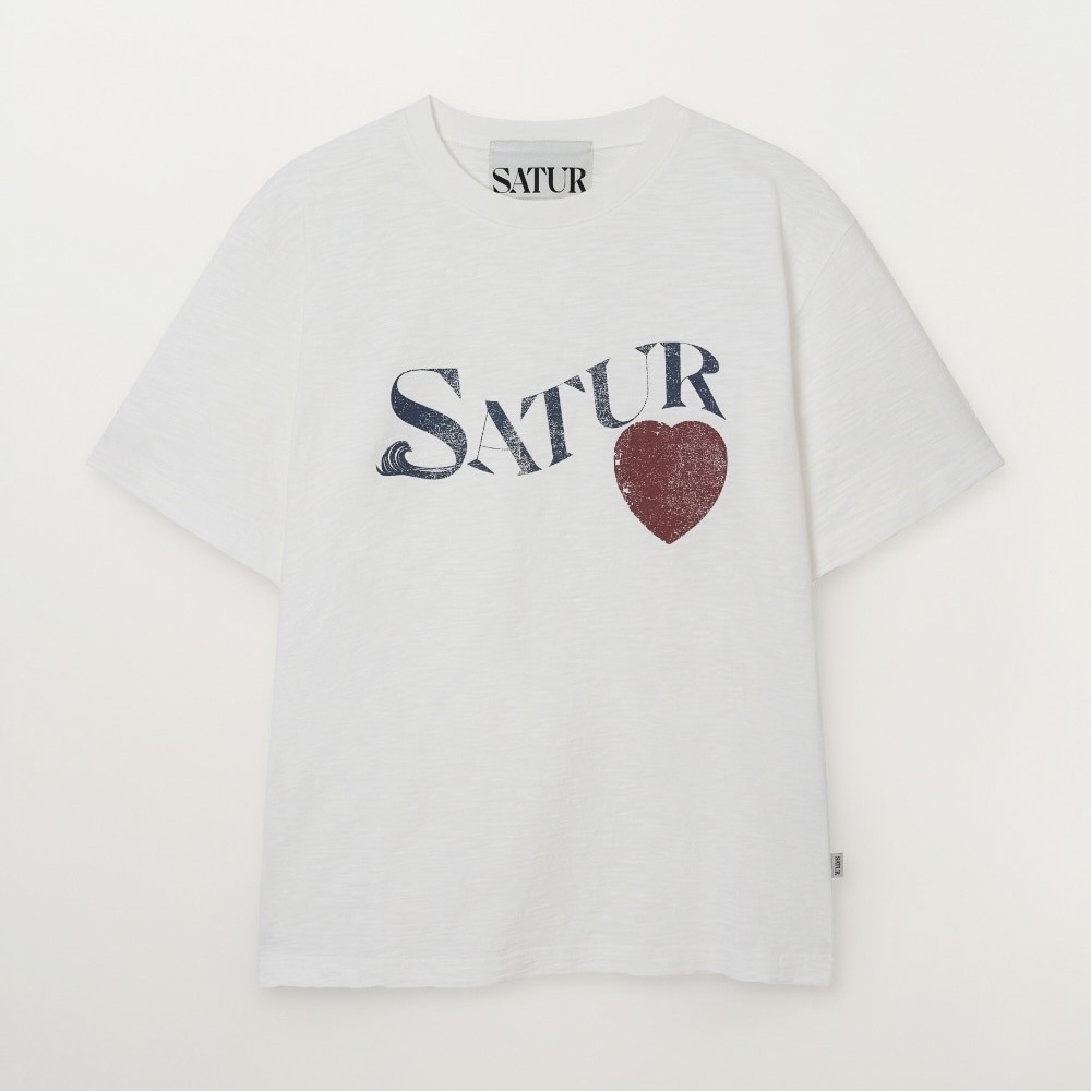 Satur｜Satur Signature Heart T-Shirt SA262MTS08 [3 colors] S470