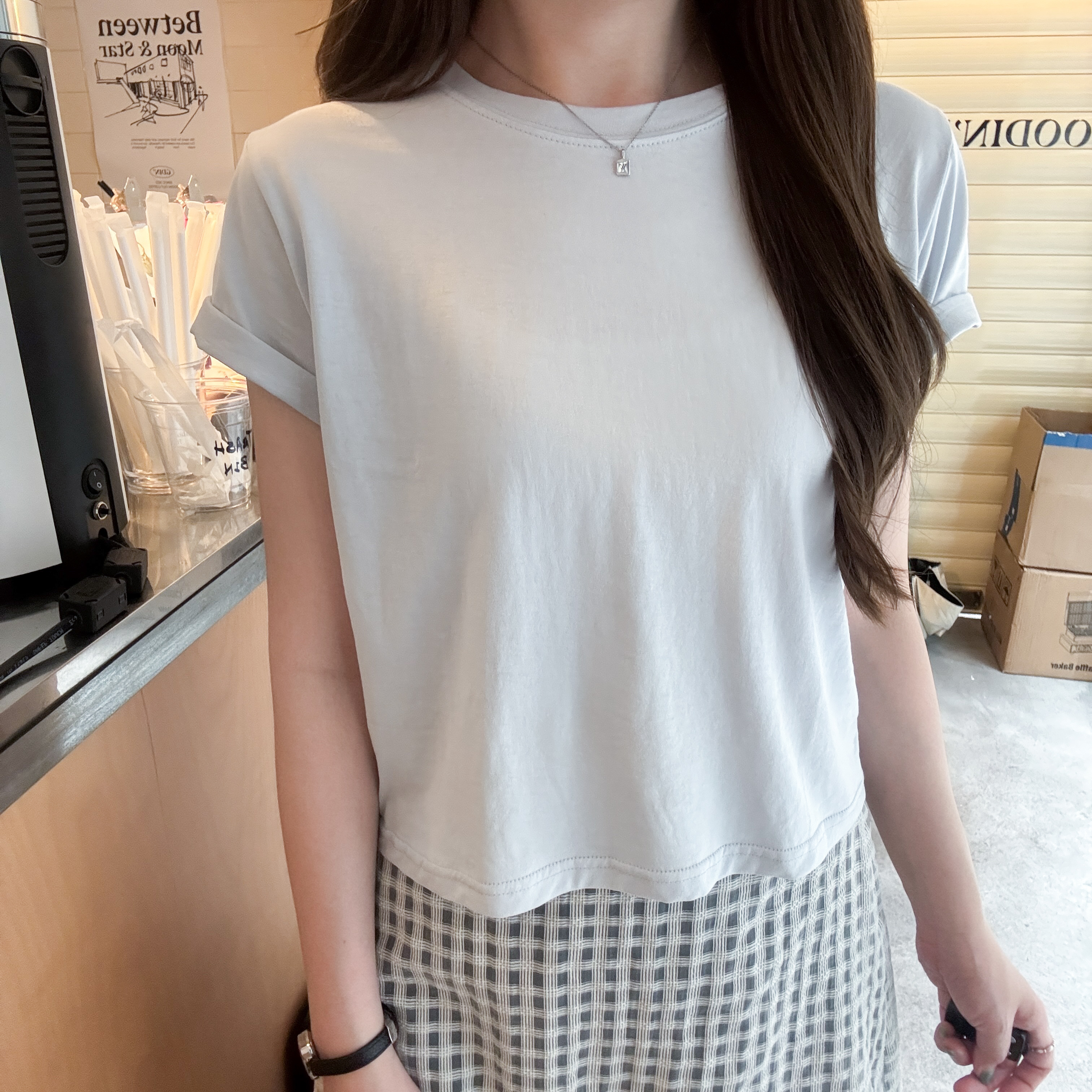 《自家設計》TOFU BOX tee-粉藍