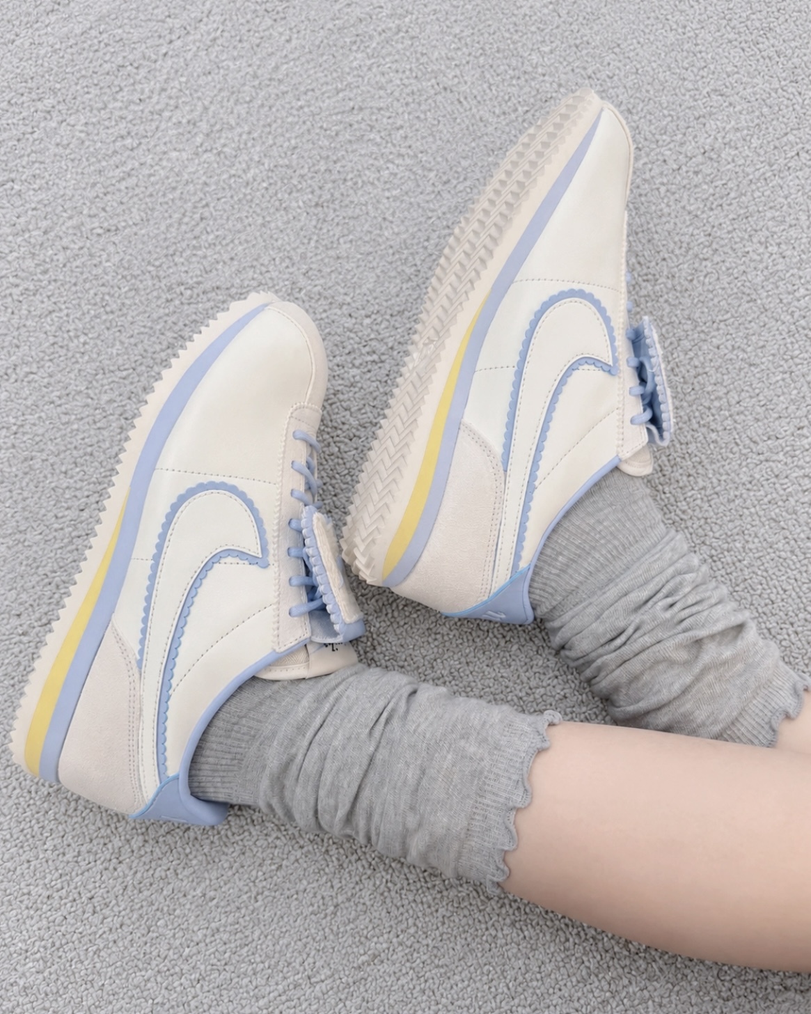 【逢甲 FUZZY】W Nike Cortez "Sail/Hydrogen Blue" 翻蓋鞋舌 花邊 白藍 IW6363-117