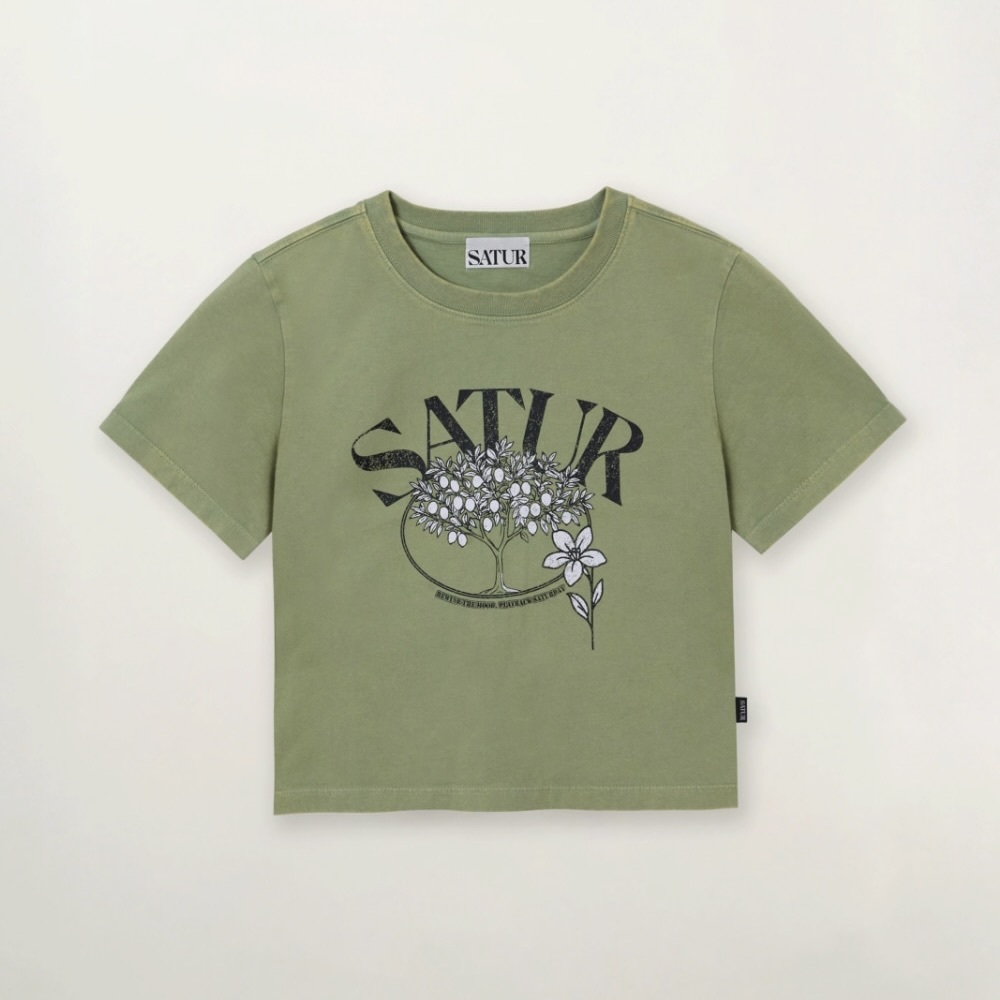 Satur｜SA262WTS16 (W) Citron Tree Washed T-shirt [3 colors] S263