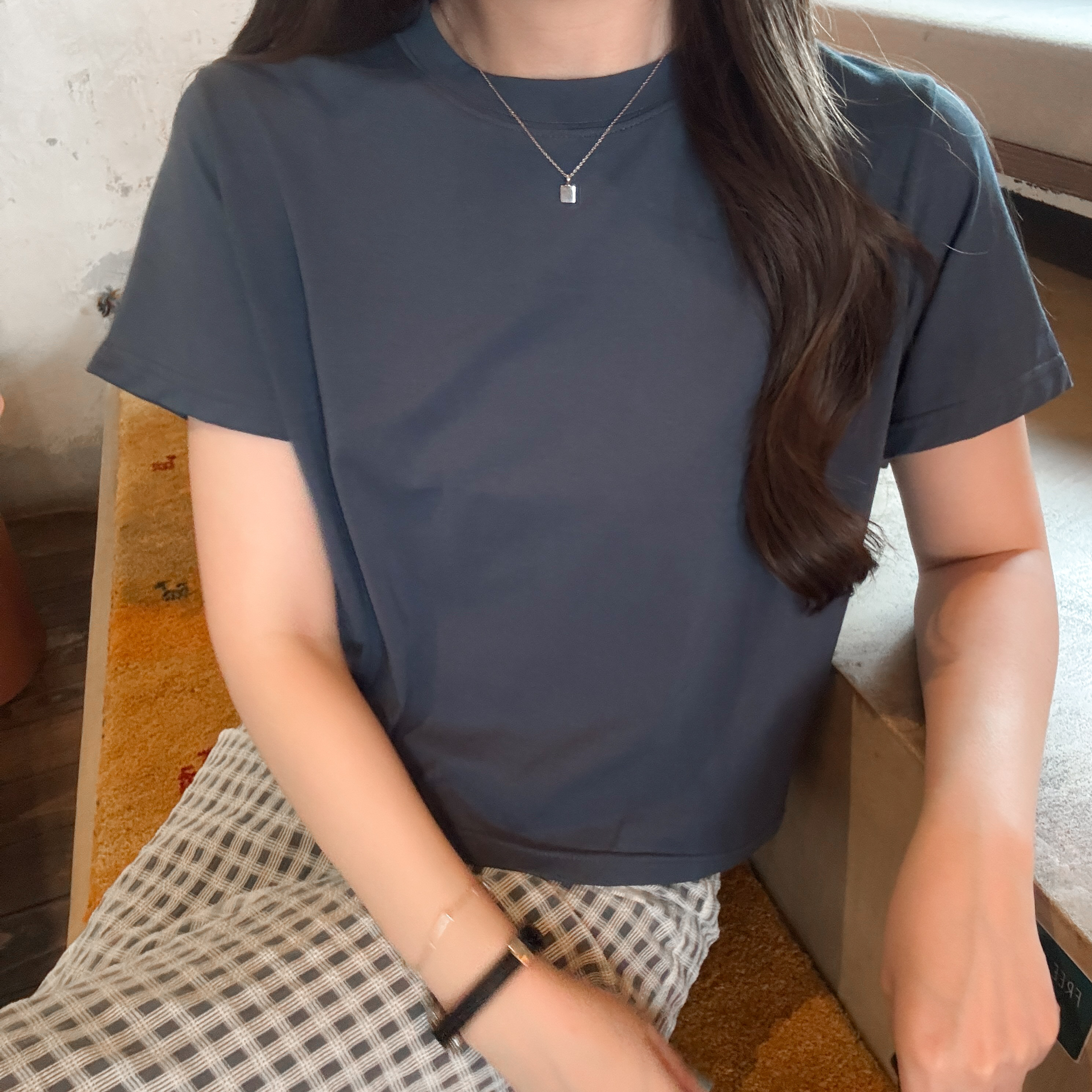 《自家設計》TOFU BOX tee-深藍