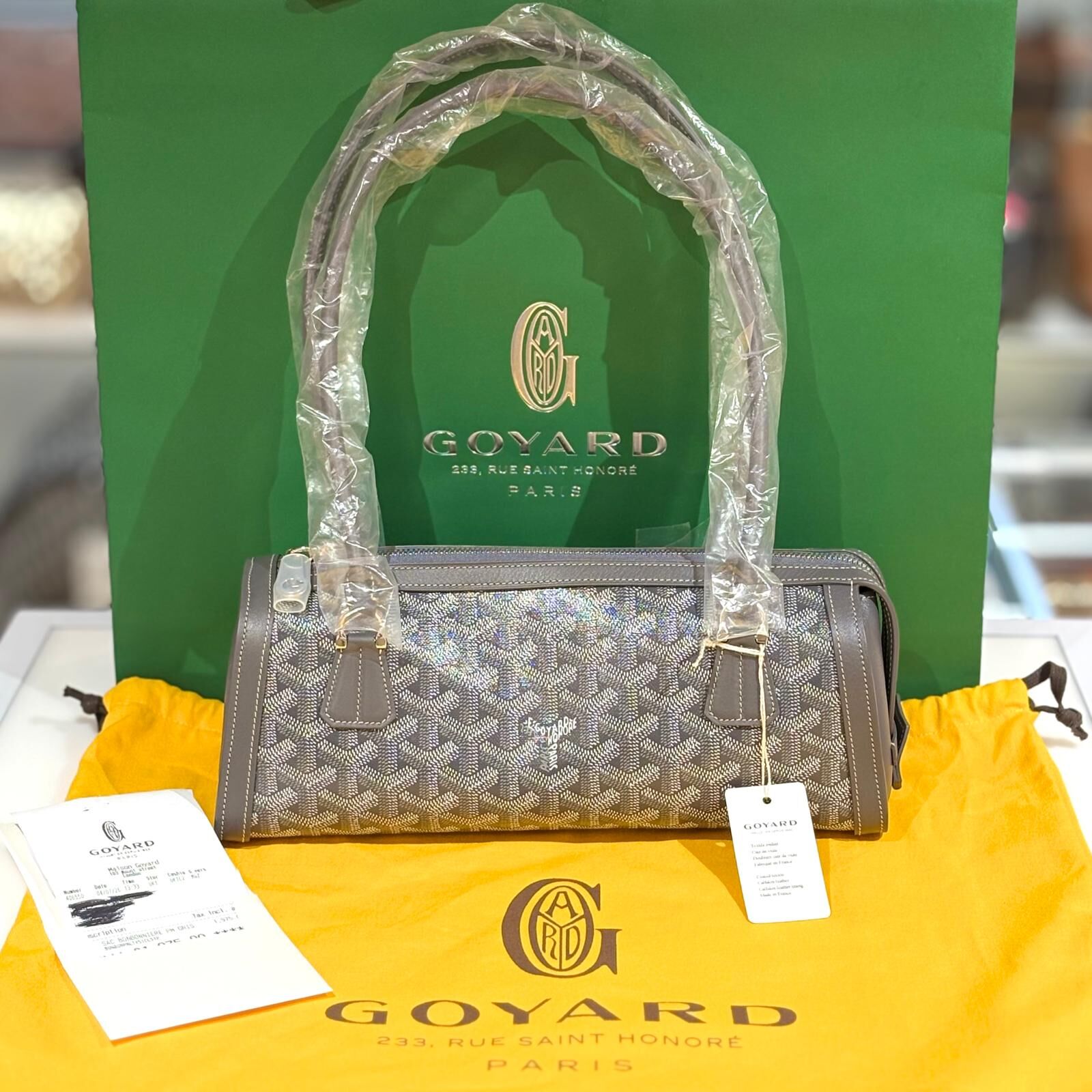 全新GOYARD法棍包,灰色塗層帆布, BONBONNIERE BAG, #BRAND NEW #香榭站正品