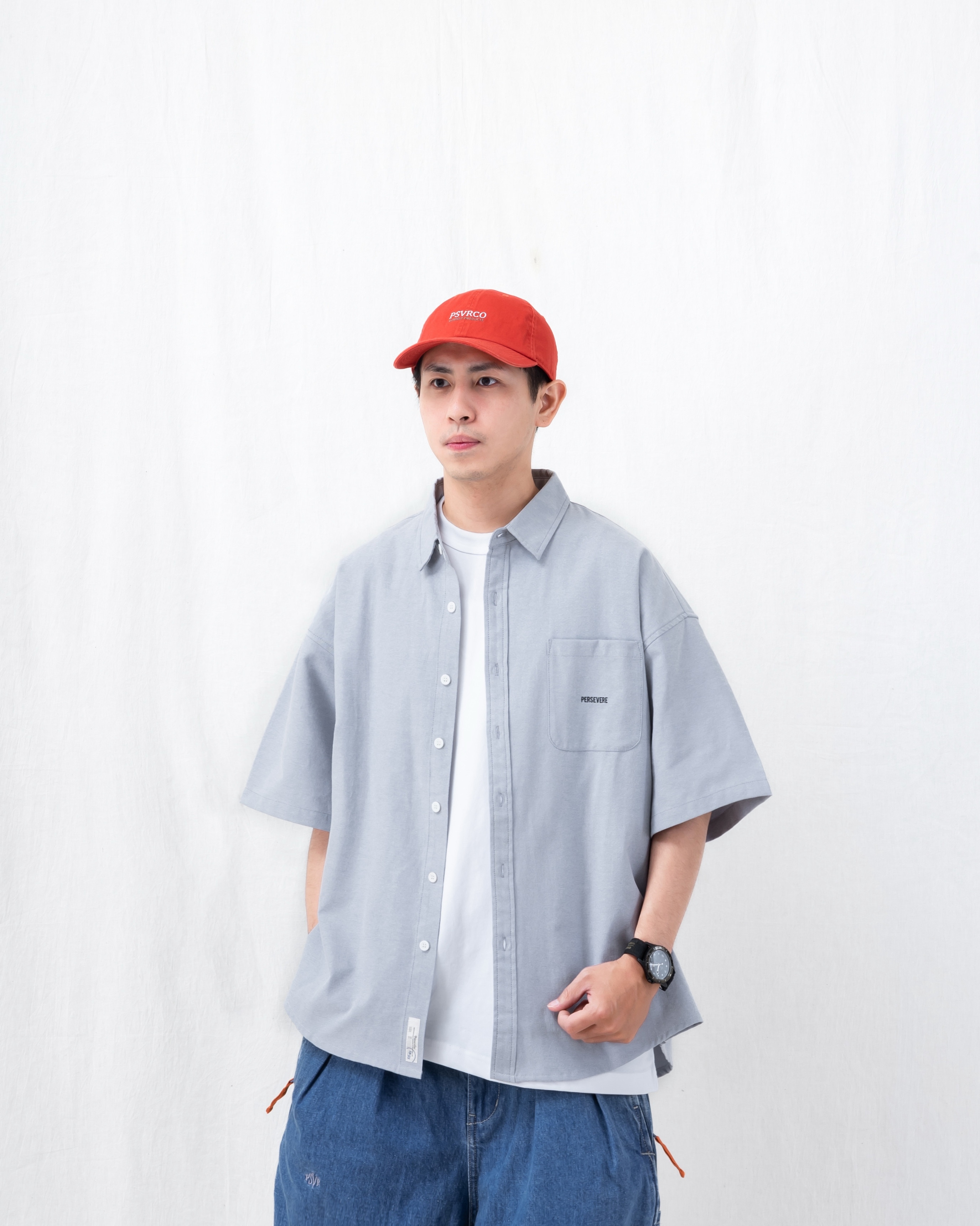Persevere Loose-fit Pocket Shirt 口袋 短袖 襯衫 兩色