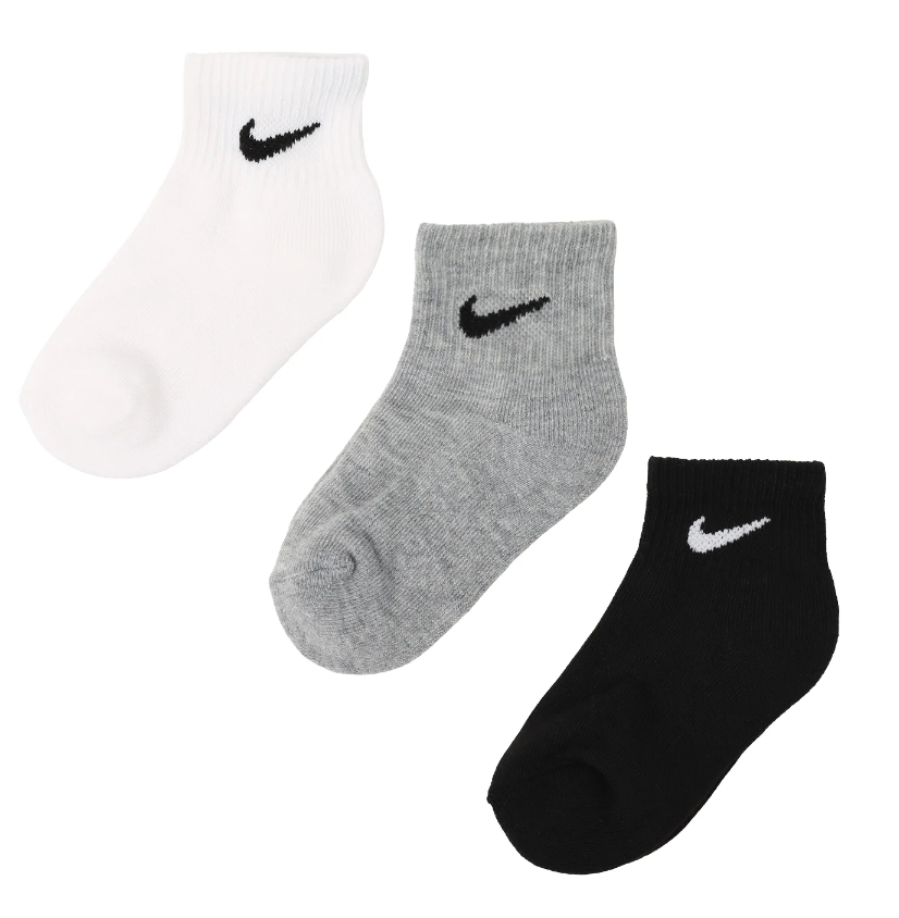NIKE 兒童中筒襪子 3雙 BASIC PACK ANKLE 3PK