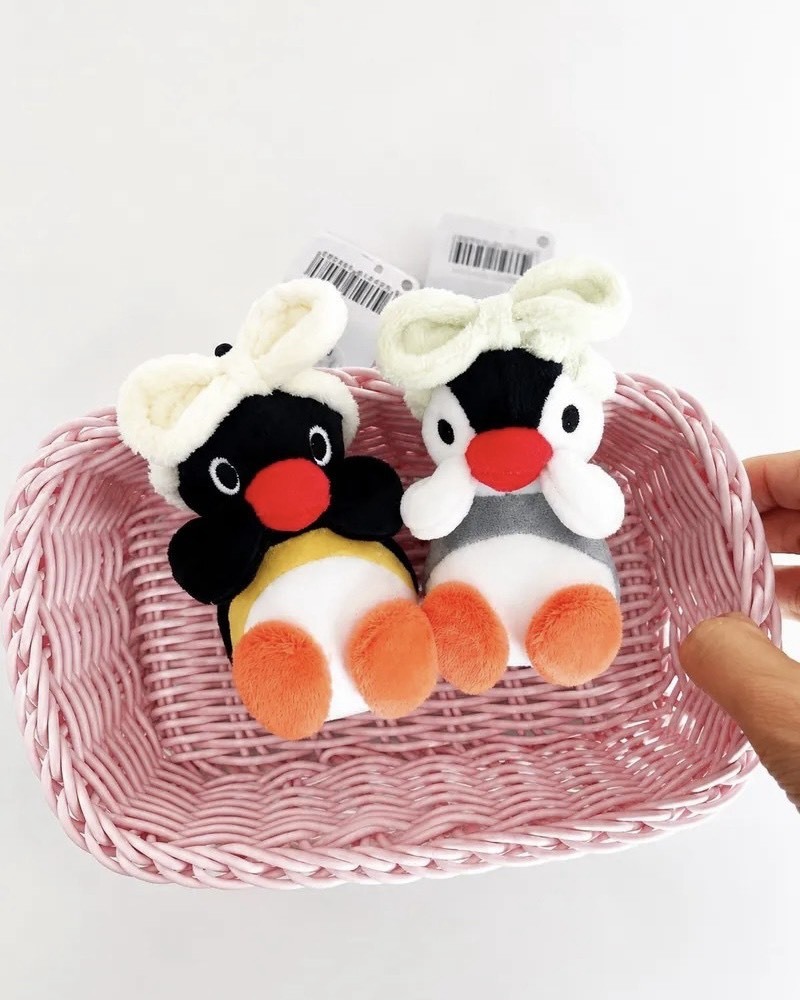 <正版授權> 韓國限定 PINGU 企鵝家族 髮帶造型 鑰匙圈 吊飾