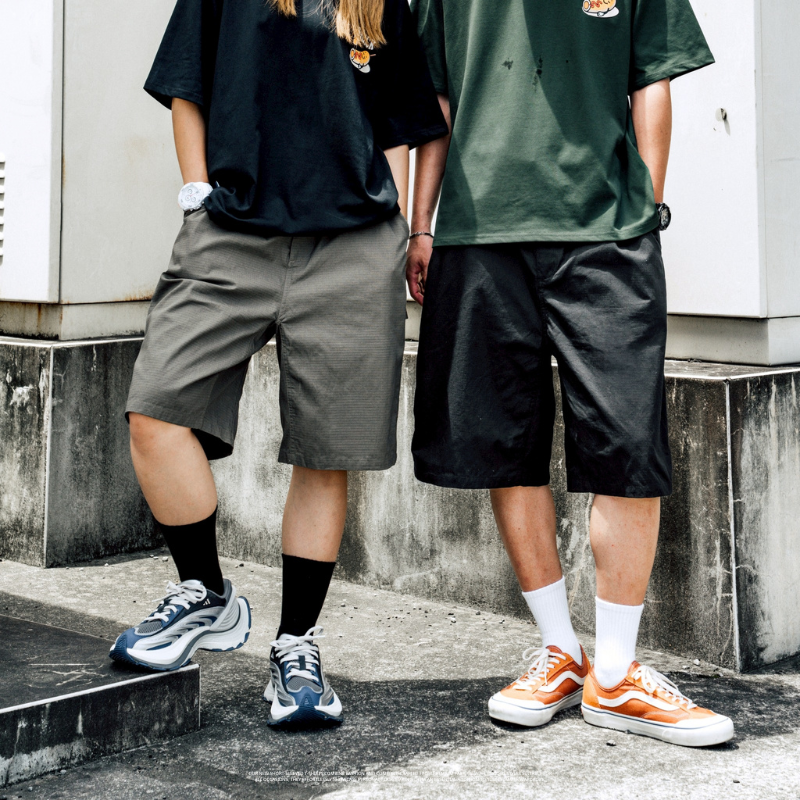 方格紋畫家過膝短褲