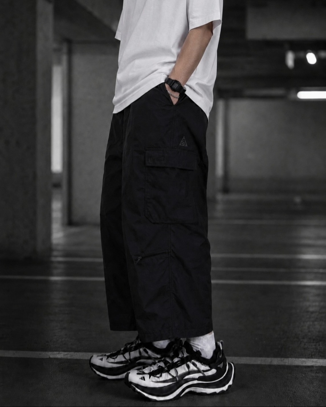 adidas FOS XLG SPEED HIKE 黑白熊貓 機甲鞋 解構 快速抽繩 厚底增高 巴黎世家平替 男女同款
