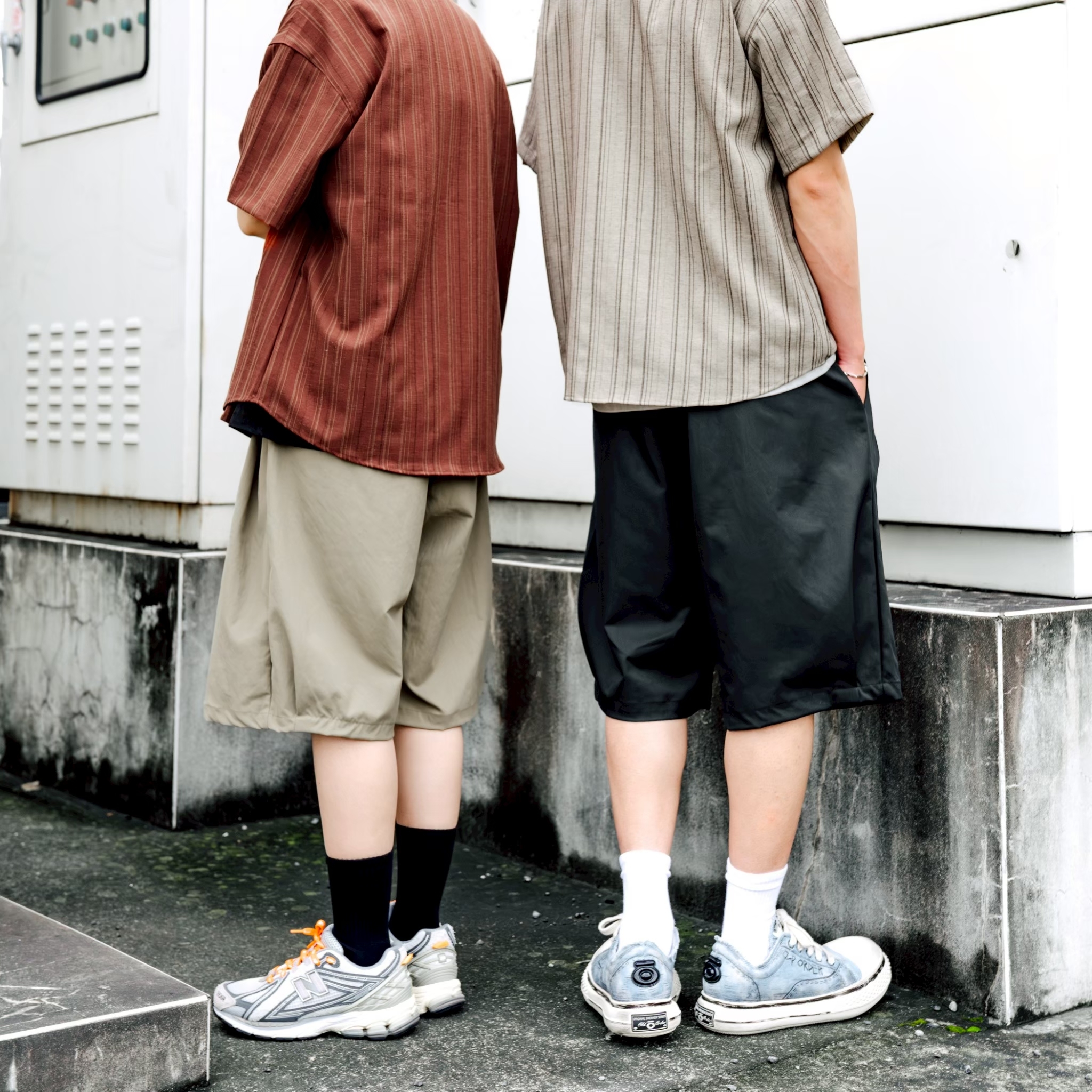 SBG 寬鬆打折過膝短褲【V0020】