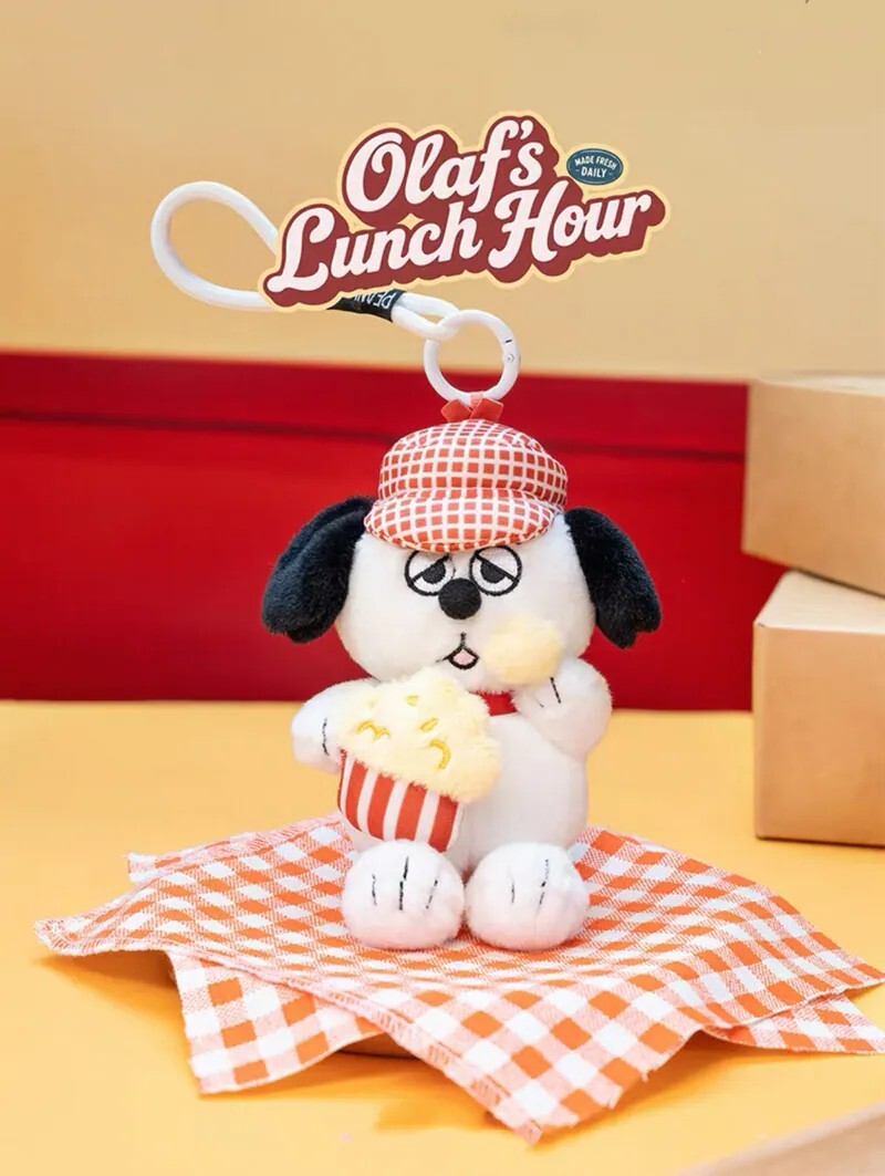 <正版授權> Snoopy 史努比 歐拉夫的午餐時間 OLAF 爆米花 吊飾 鑰匙圈