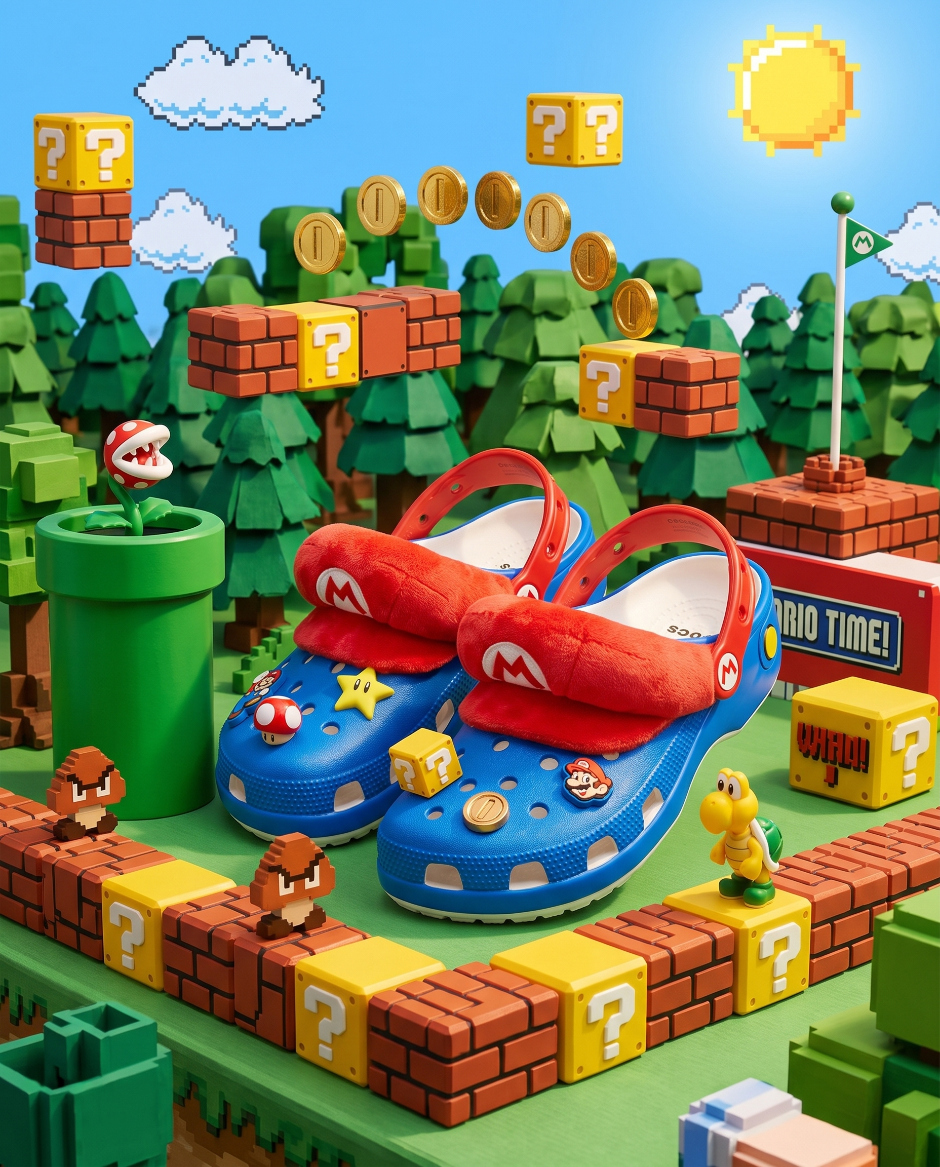 【Focus Store】預購 Ninetendo x Crocs Classic Clog "Mario" 藍紅色 馬力歐 任天堂聯名 212134-90H