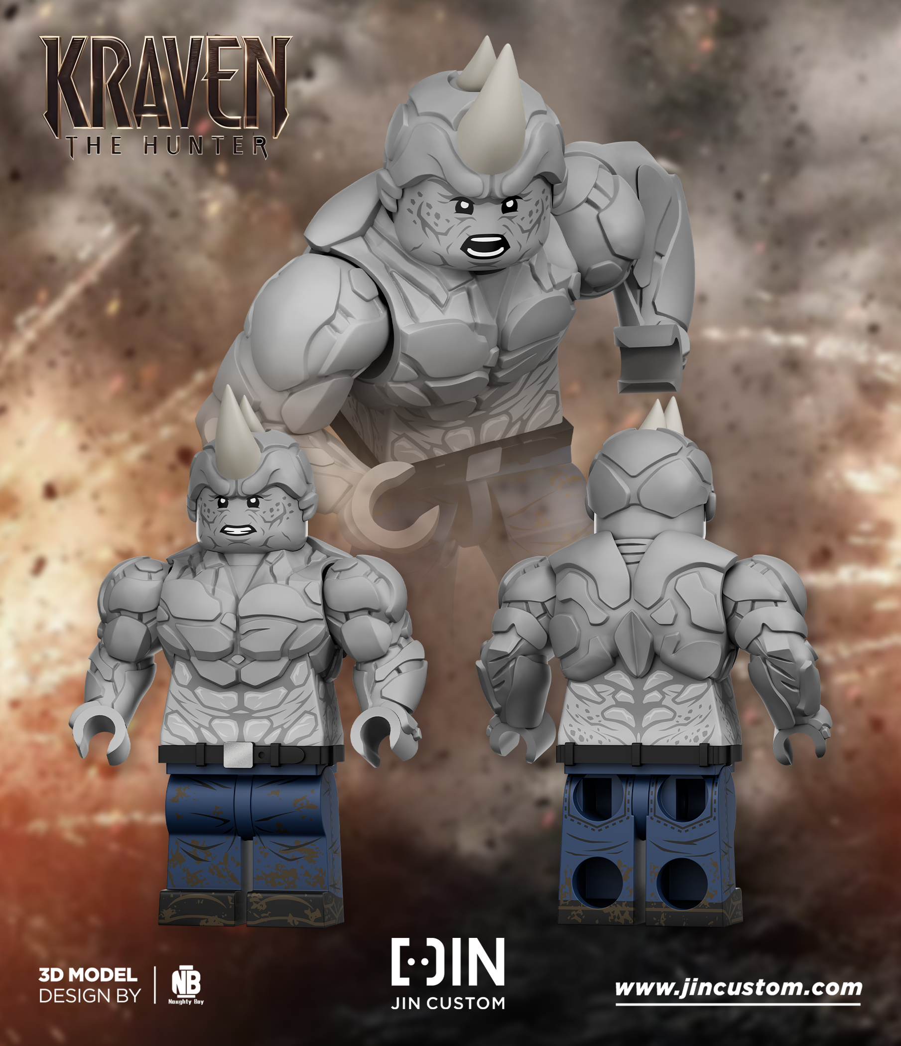 [Jin Custom][Preorder] Kraven the Hunter, Rhino [PADprinted]