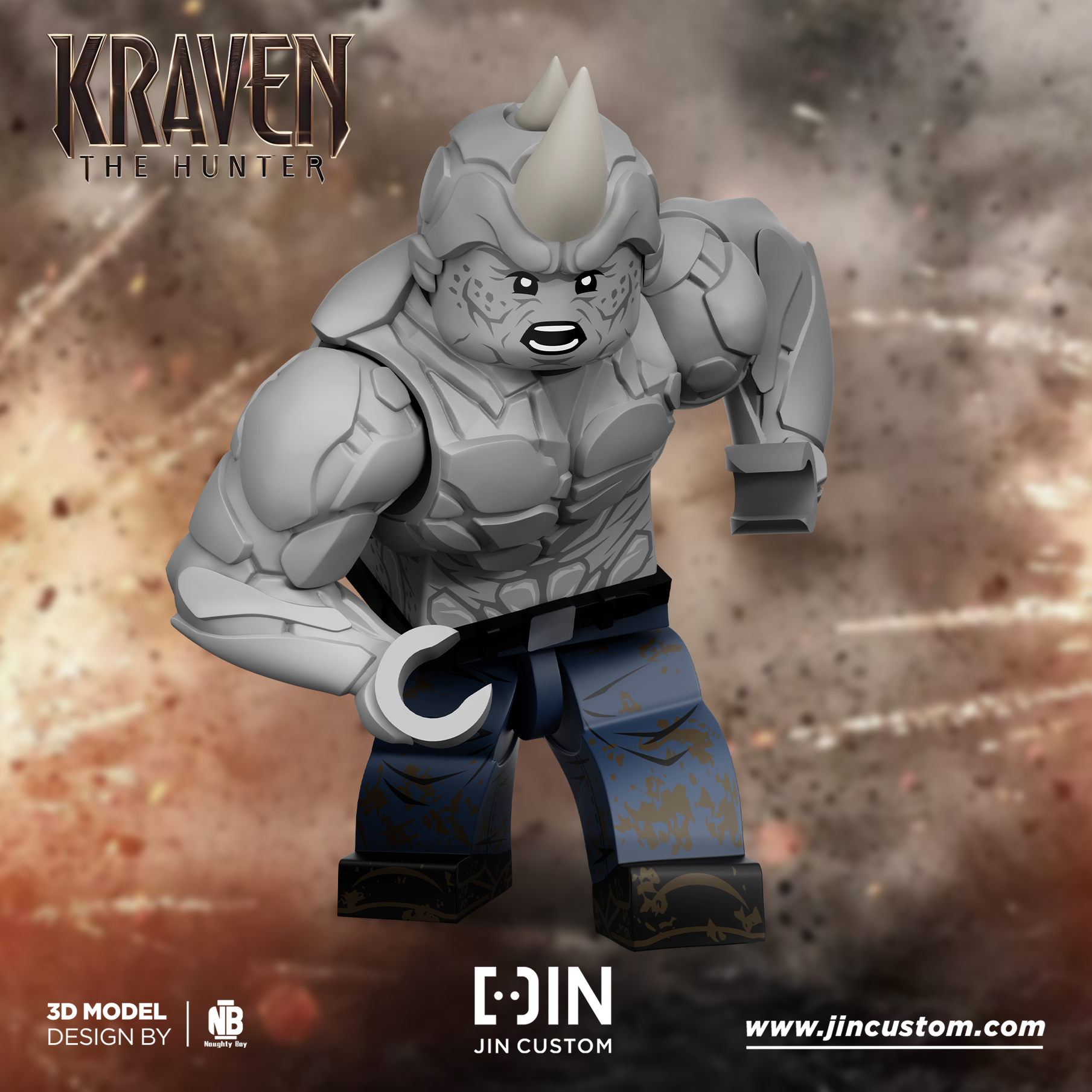 [Jin Custom][Preorder] Kraven the Hunter, Rhino [PADprinted]