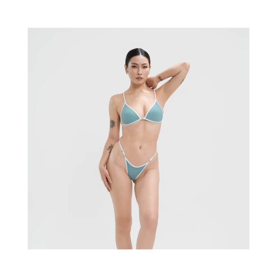 ▲TIMU 前扣式 撞色美胸款 / Salt Blue 海鹽藍x極簡白