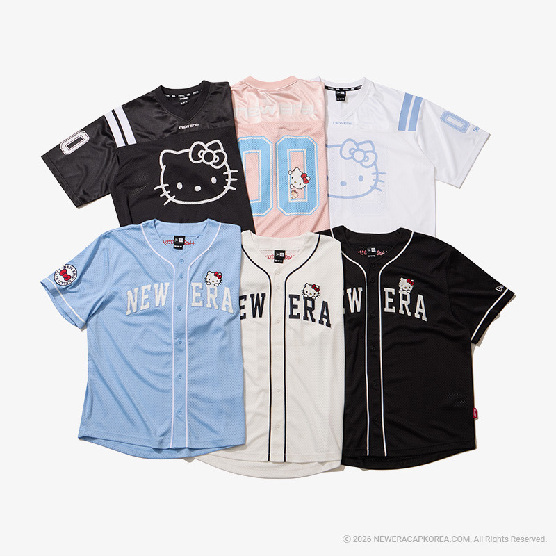 【預購】韓國 NEW ERA × SANRIO 三麗鷗 限量聯名 Hello Kitty  網眼 透氣 刺繡標 球衣 球衫  Kiiikiii同款 全員著用