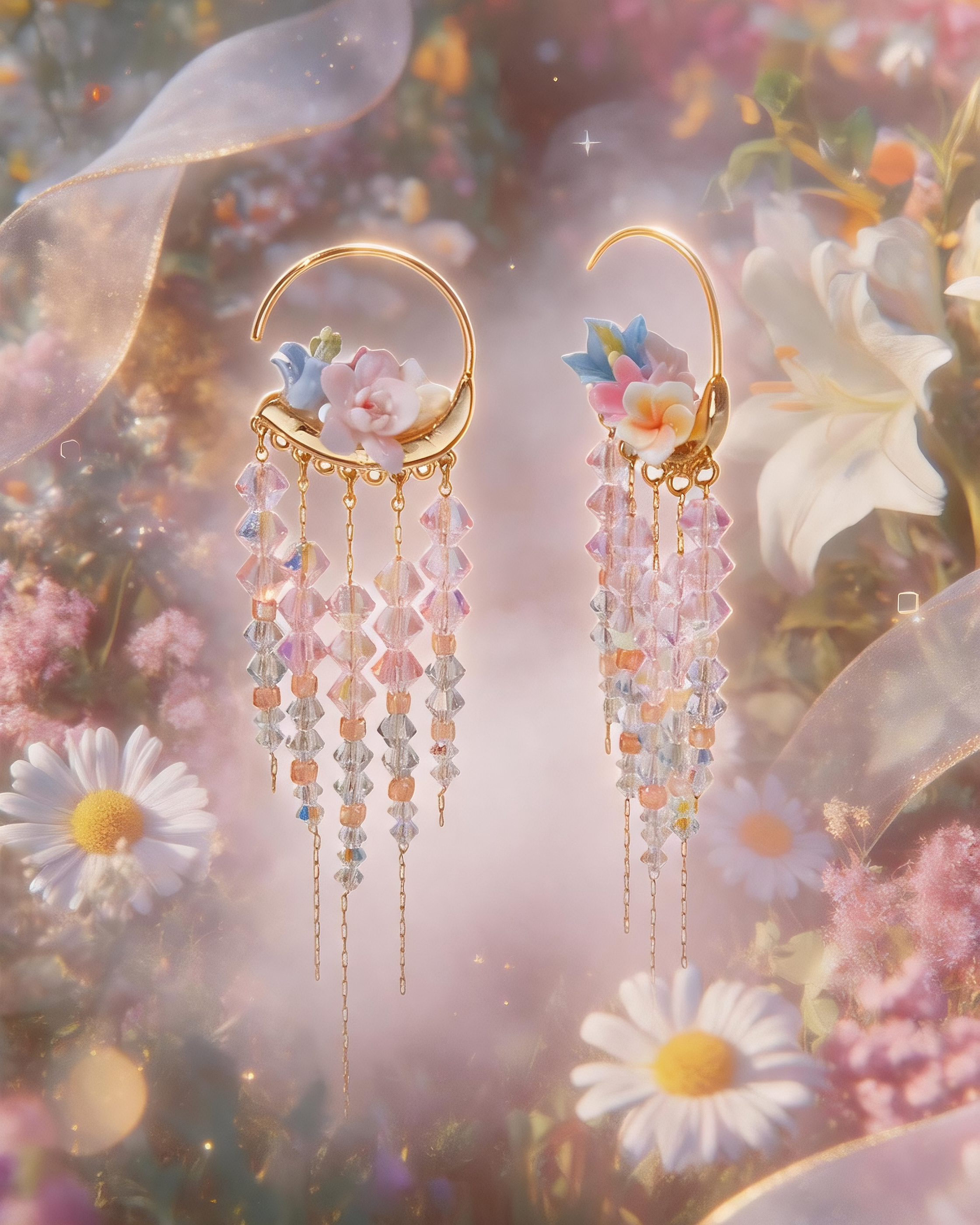 Floral Dream Chandelier Earrings