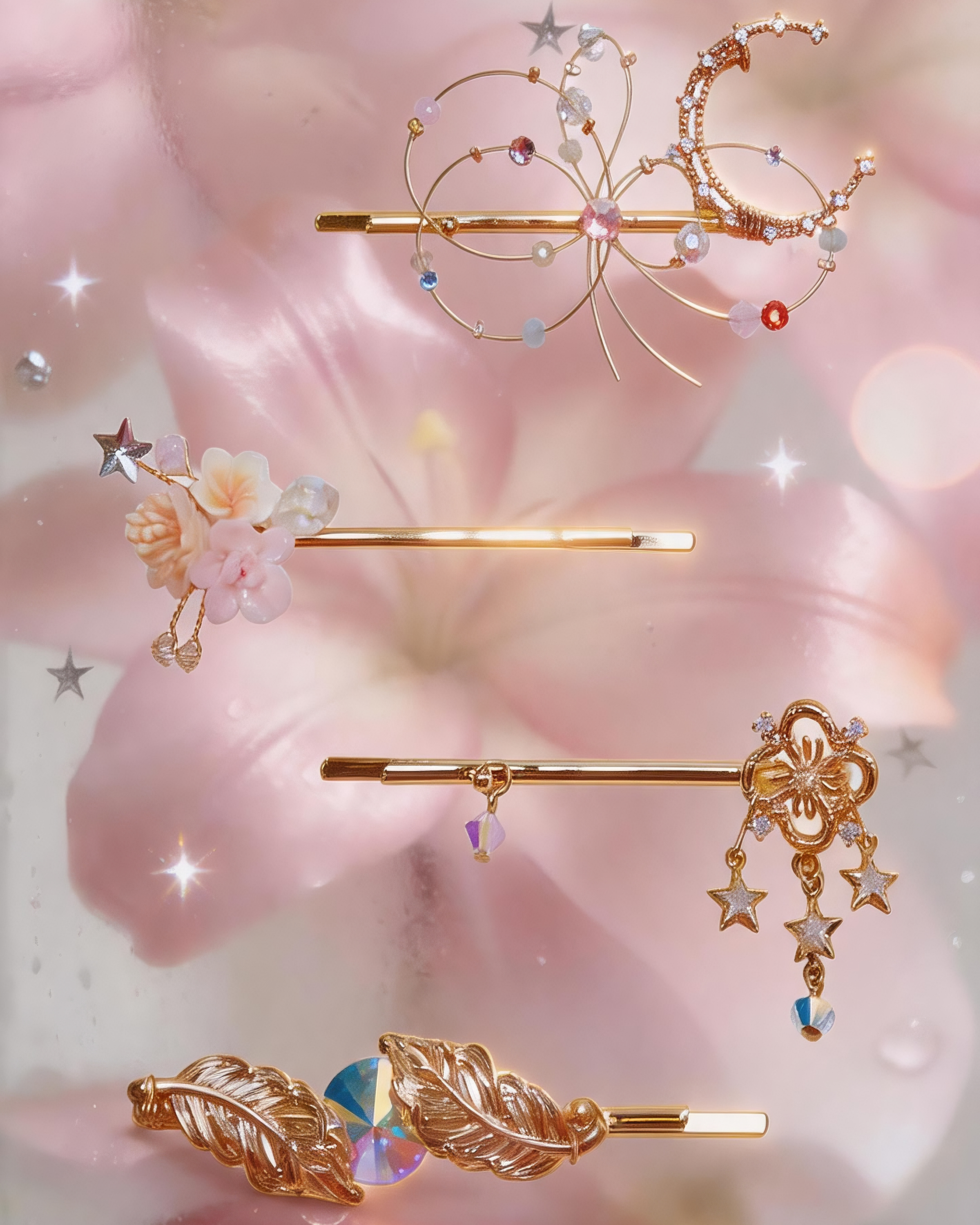 Silken Reverie Floral Wing Earrings