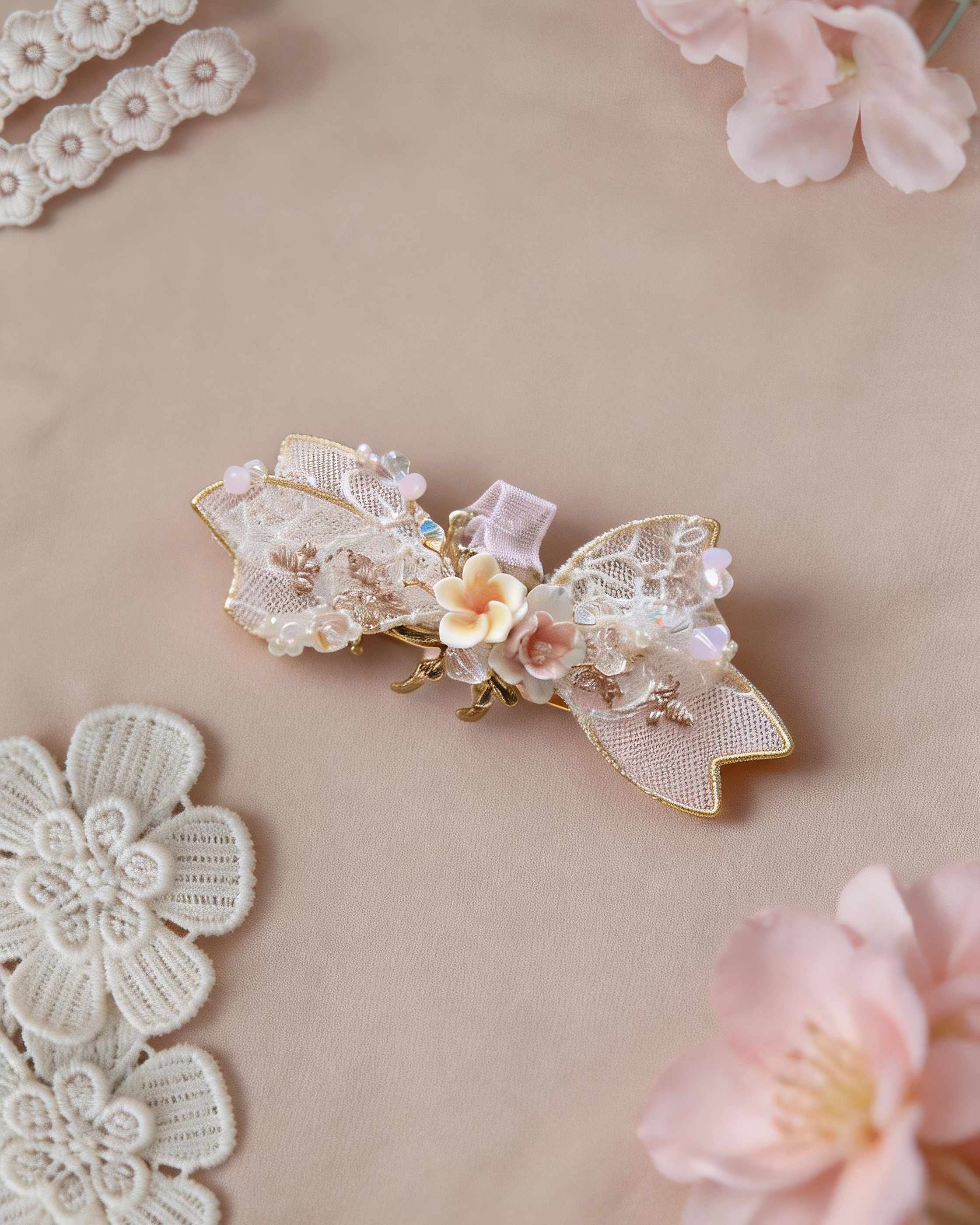 Dreamy Butterfly Lace Bow Hair Clip