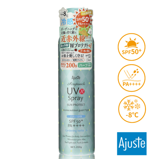 SS260715 - S46- AJUSTES PF50+PA++++戶外防UV防蚊蟲全身噴霧200G（買1送1共2件）EXP:29/2/2028
