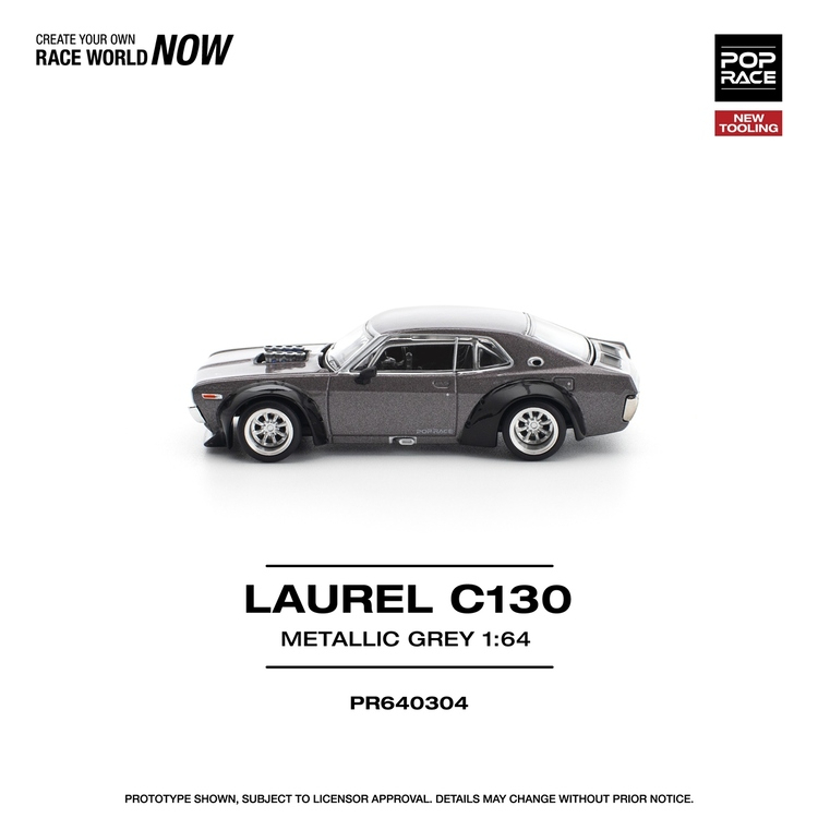 POP RACE 1/64 LAUREL C130 金屬灰（全新模具）