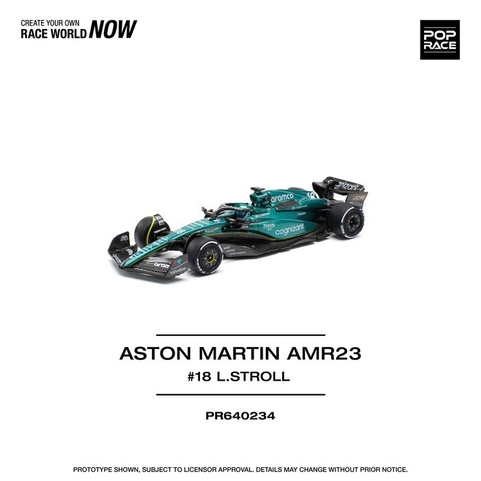 POP RACE 1/64 ASTON MARTIN AMR23 Lance Stroll