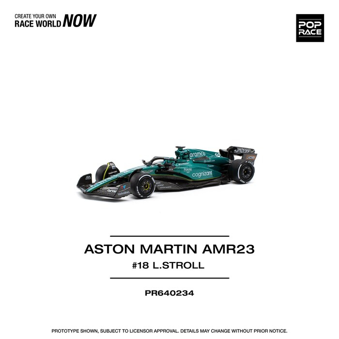 POP RACE 1/64 ASTON MARTIN AMR23 Lance Stroll