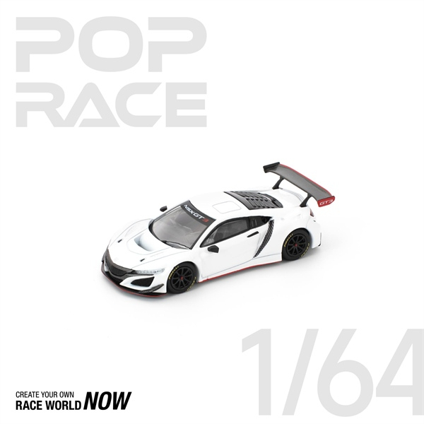 POP RACE 1/64 HONDA NSX GT3 EVO22 白色