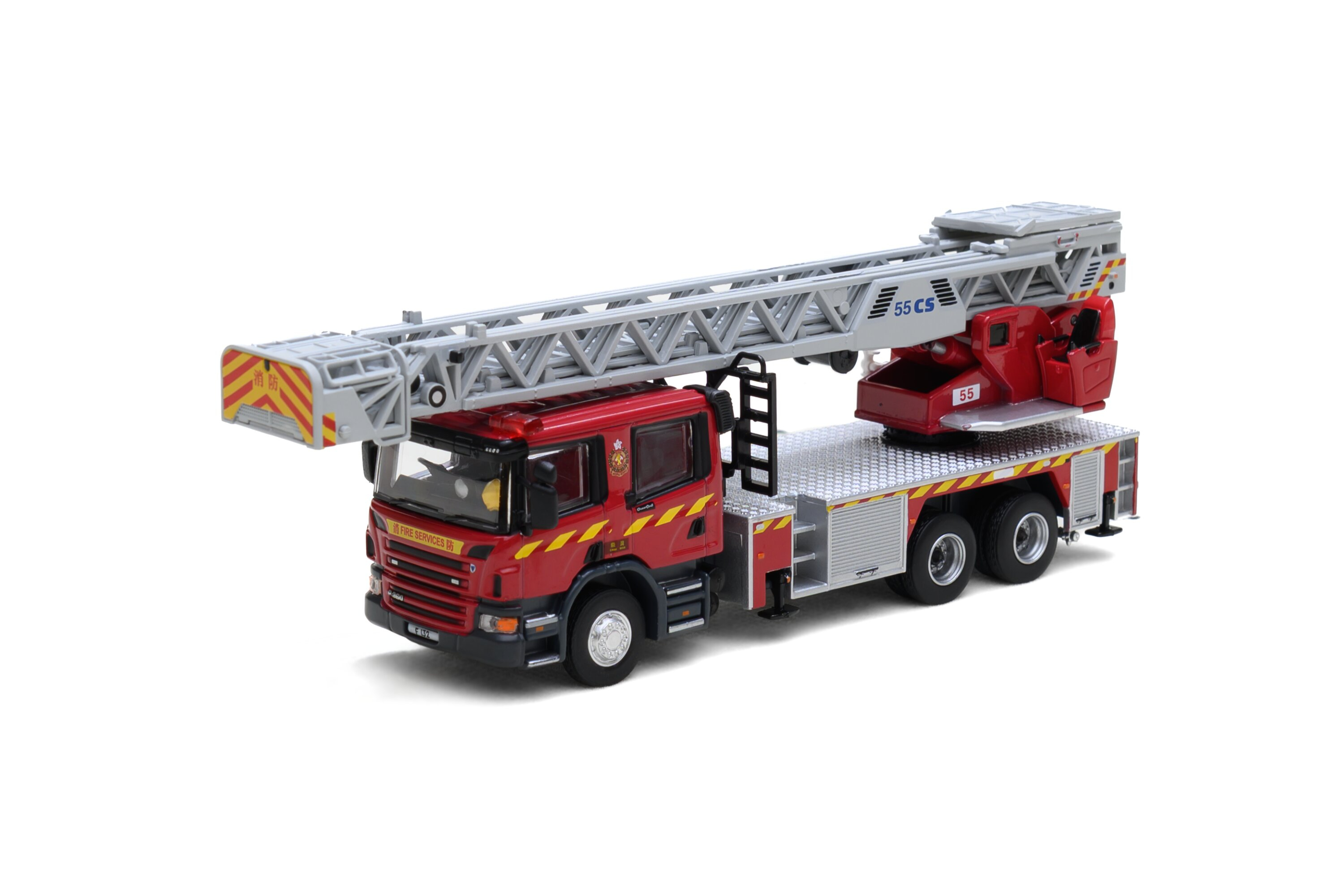 Tiny 城市 FSD20 合金車仔 - Scania 消防處旋轉台鋼梯車 55米 (F132)