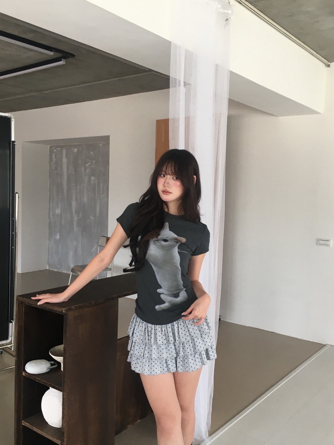 星星棉質蛋糕裙