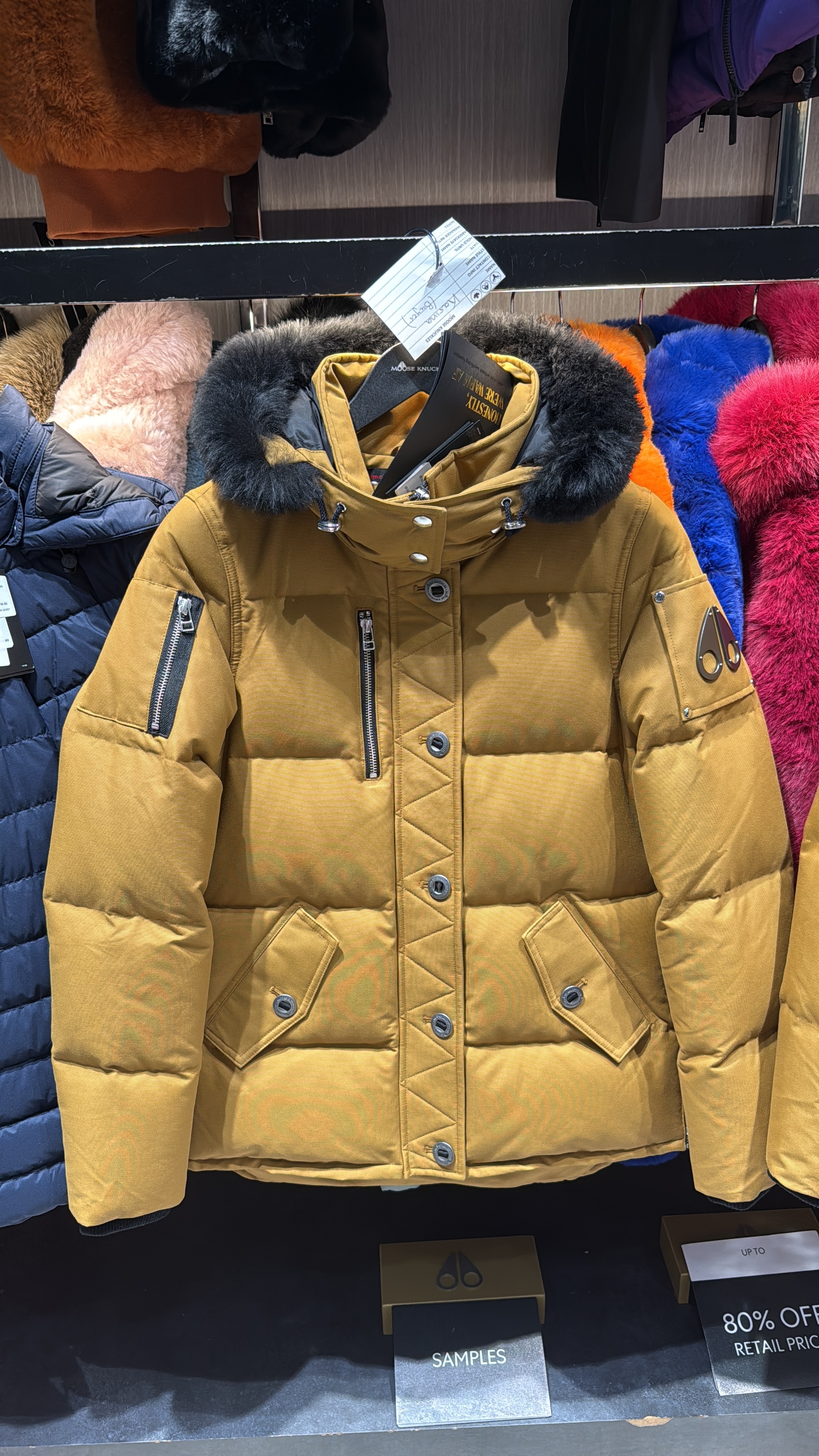 Moose knuckles 3Q down jacket mustard