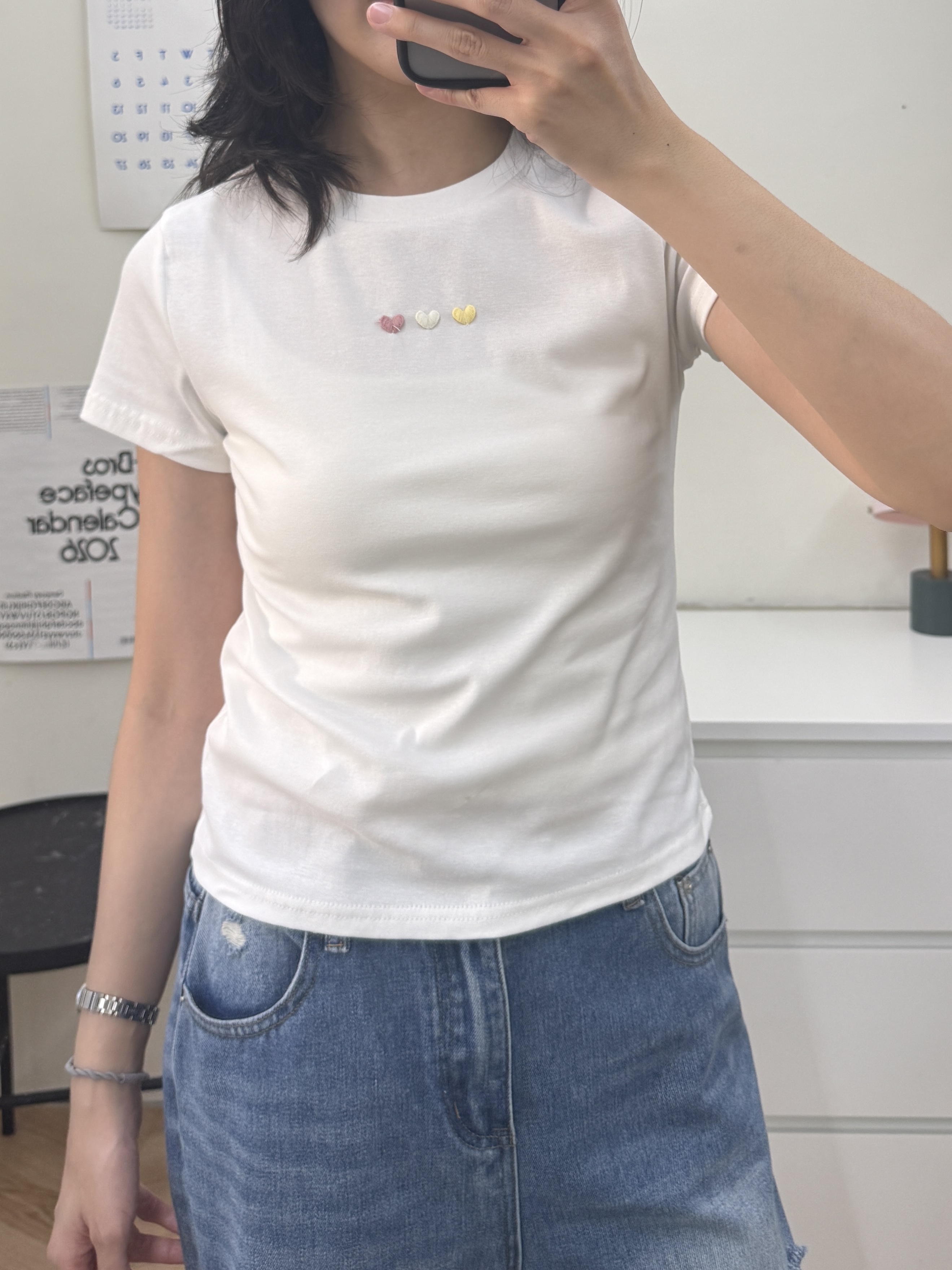 刺繡小愛心T*2色