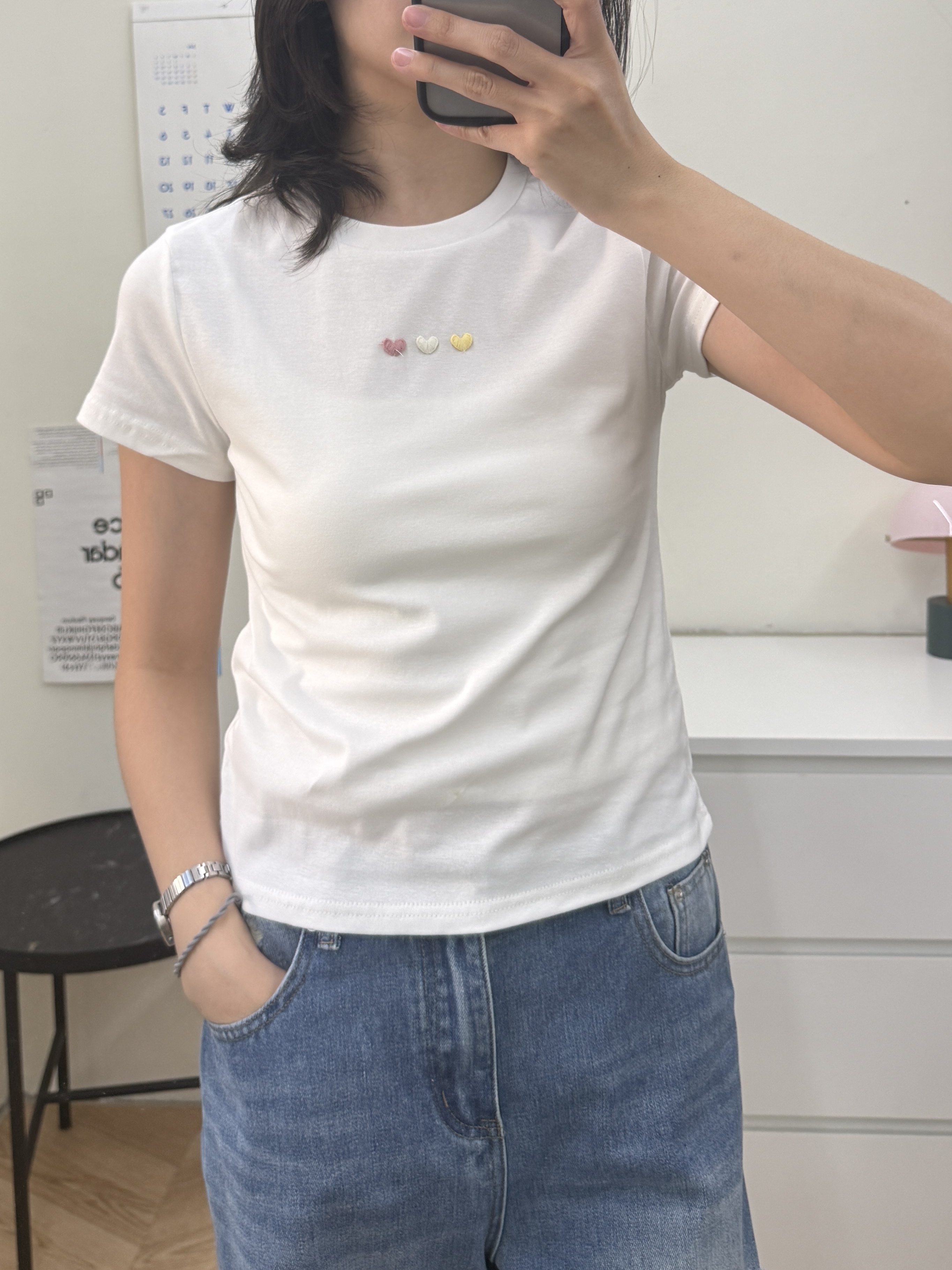 刺繡小愛心T*2色