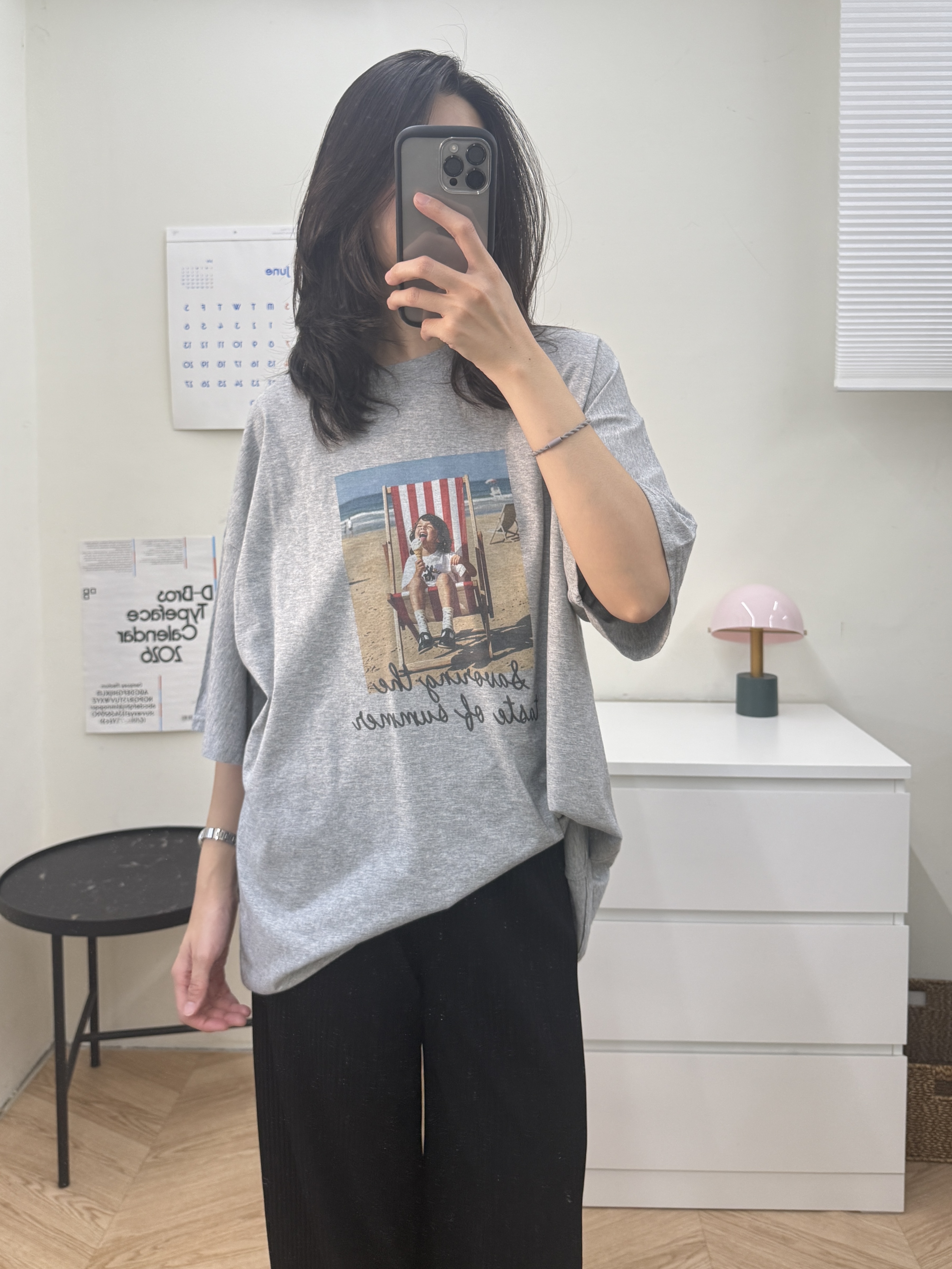 女孩吃冰大T*3色