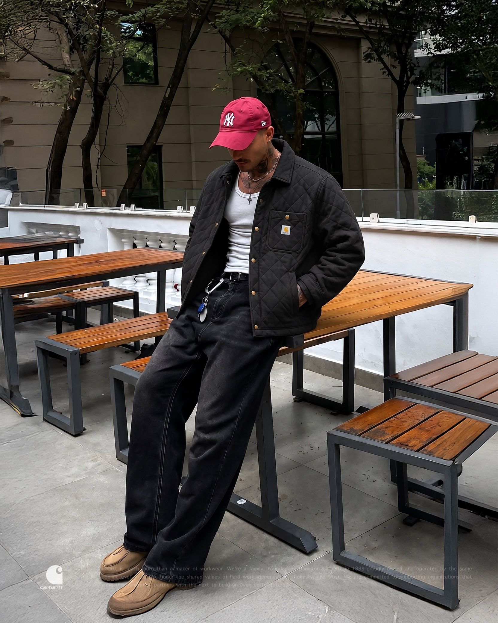 CARHARTT - Rain Defender Loose Fit Heavyweight Quilted Snap Front Shirt Jacket " 107270 "