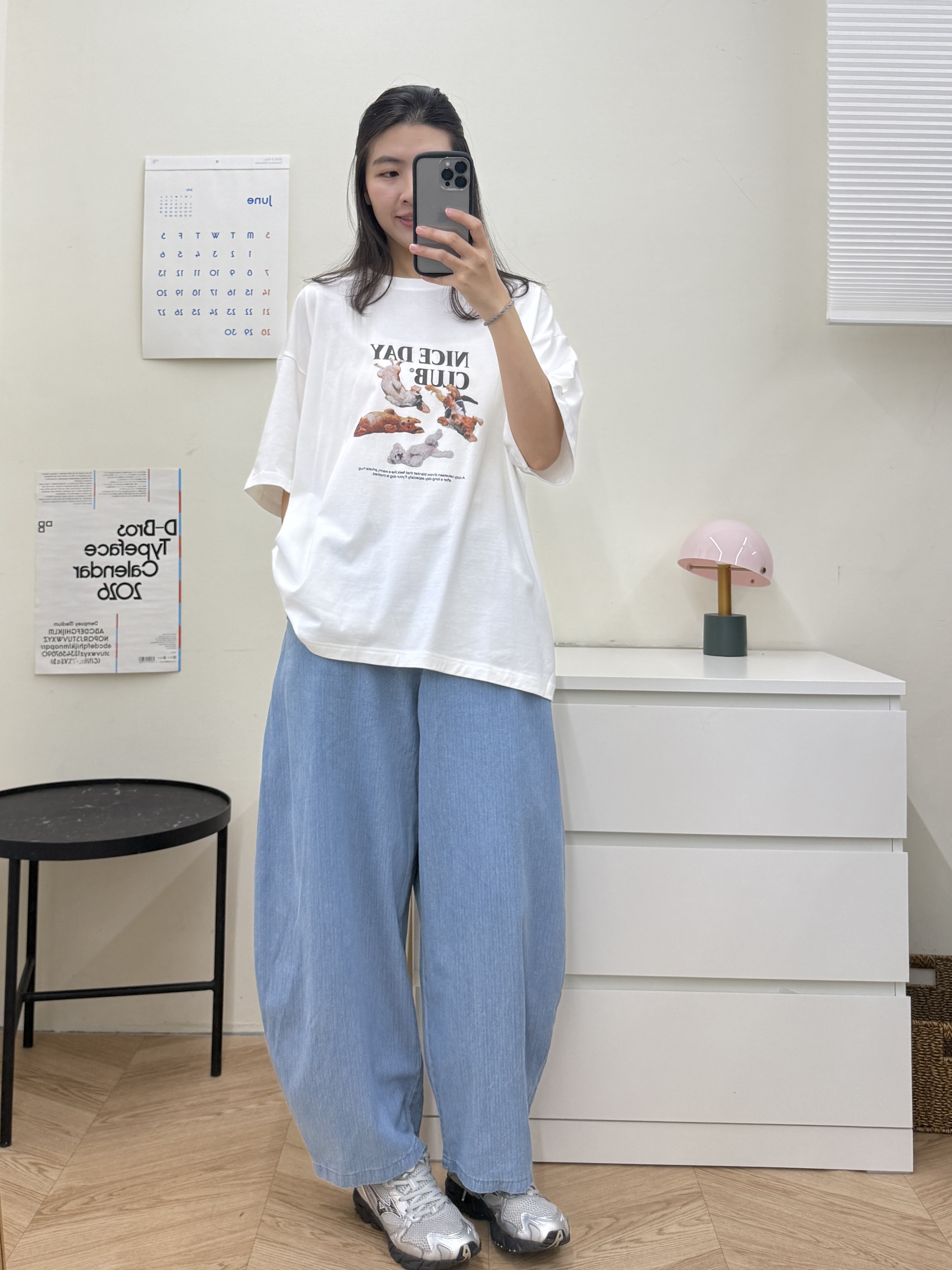 水洗直條紋氣球褲*2色