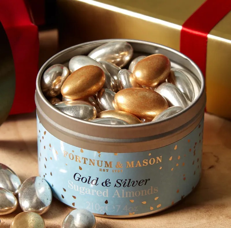 【預購】Fortnum & Mason H0715507 Gold & Silver 糖果杏仁 210g