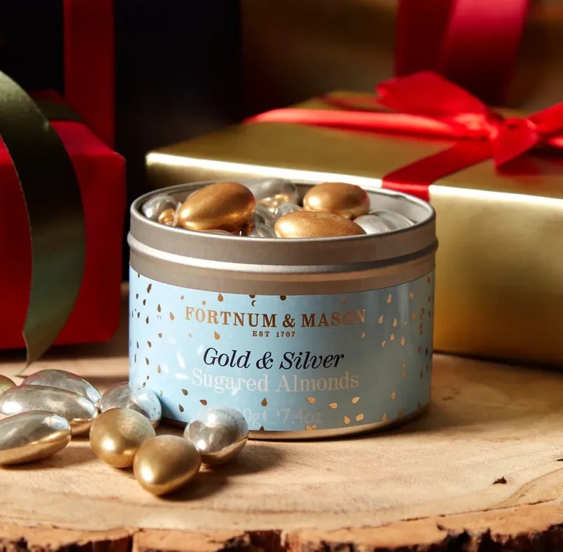 【預購】Fortnum & Mason H0715507 Gold & Silver 糖果杏仁 210g
