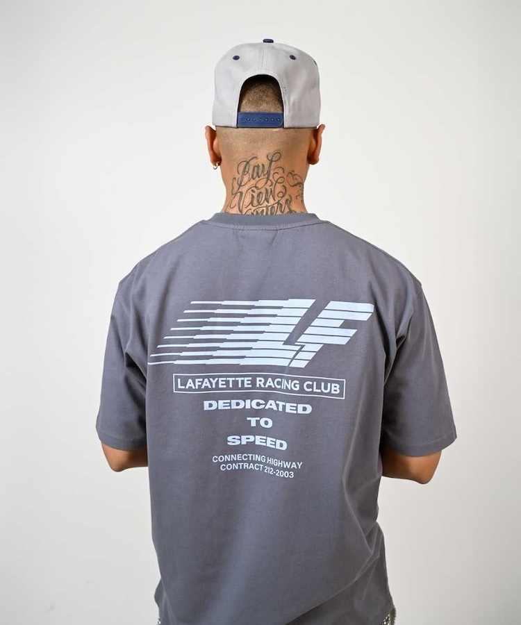LFYT - LS260112 RACING CLUB TEE - CHARCOAL - Lafayette