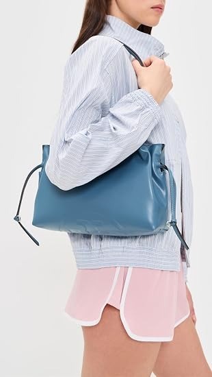 【預購】Tory Burch H0715526 藍色Ella小號抽繩托特包