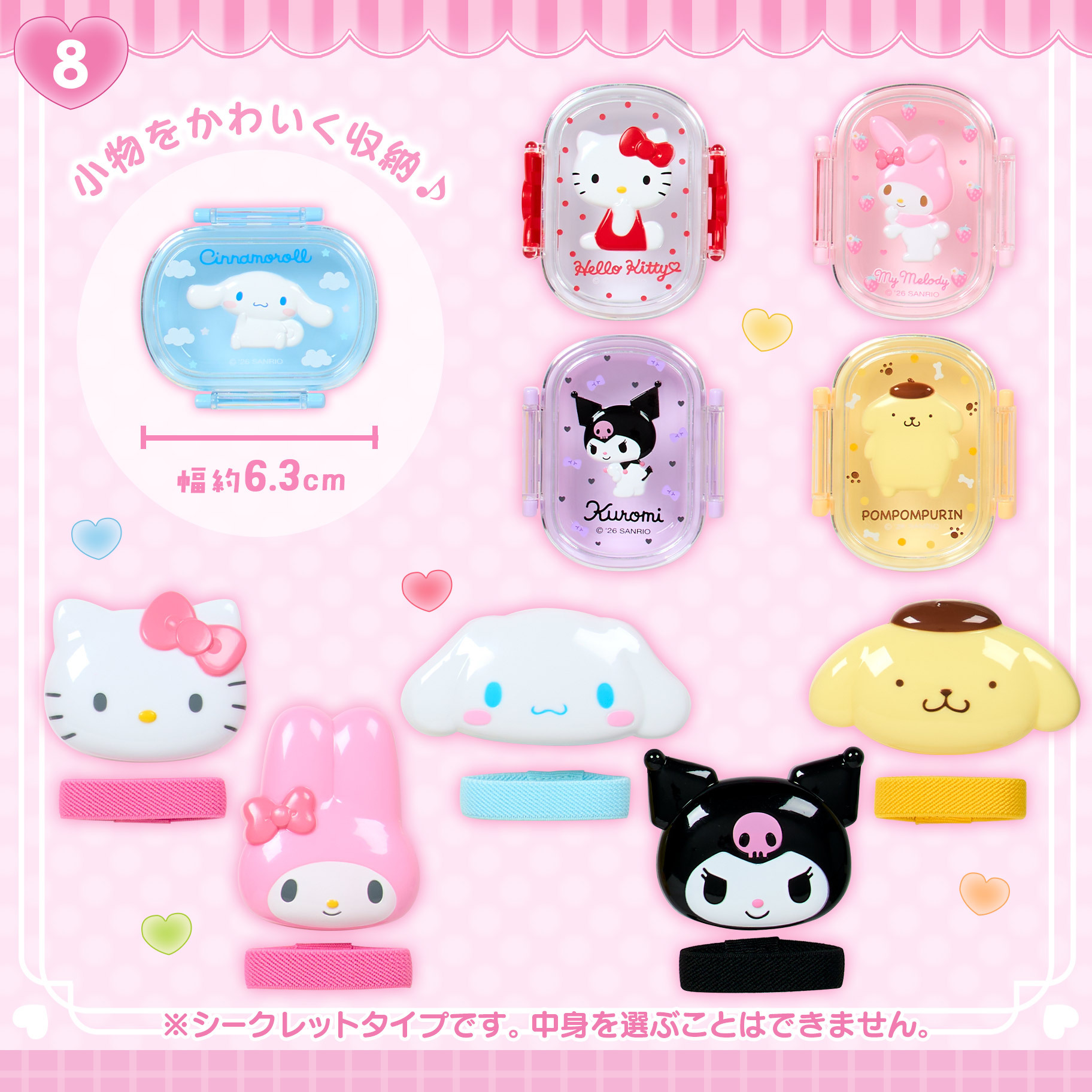 日本 Sanrio Shop 55周年系列 迷你餐盒造型收納盒盲盒