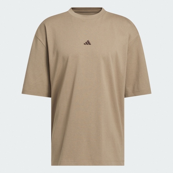 Adidas 愛迪達 Adidas Tee KR2094 男女 T恤 運動上衣 休閒短袖 卡其 純棉