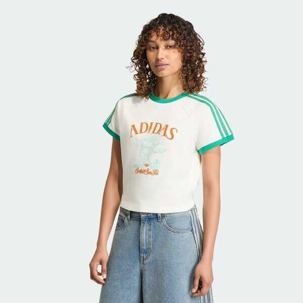Adidas 愛迪達 Resort S Tee W KX0736 女 T恤 運動上衣 休閒短袖 白 亞版 短版