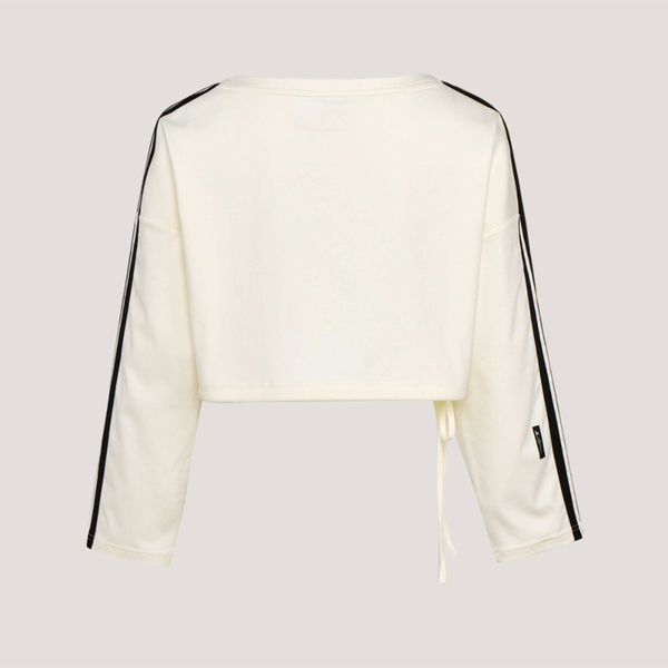 Adidas 愛迪達 Dce Ls Tee KX8971 女 長袖上衣 休閒長袖 米白 亞版 短版 防曬 下擺抽繩