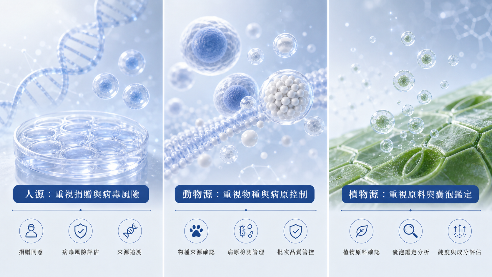人源、動物源與植物來源外泌體的品質與安全查核重點