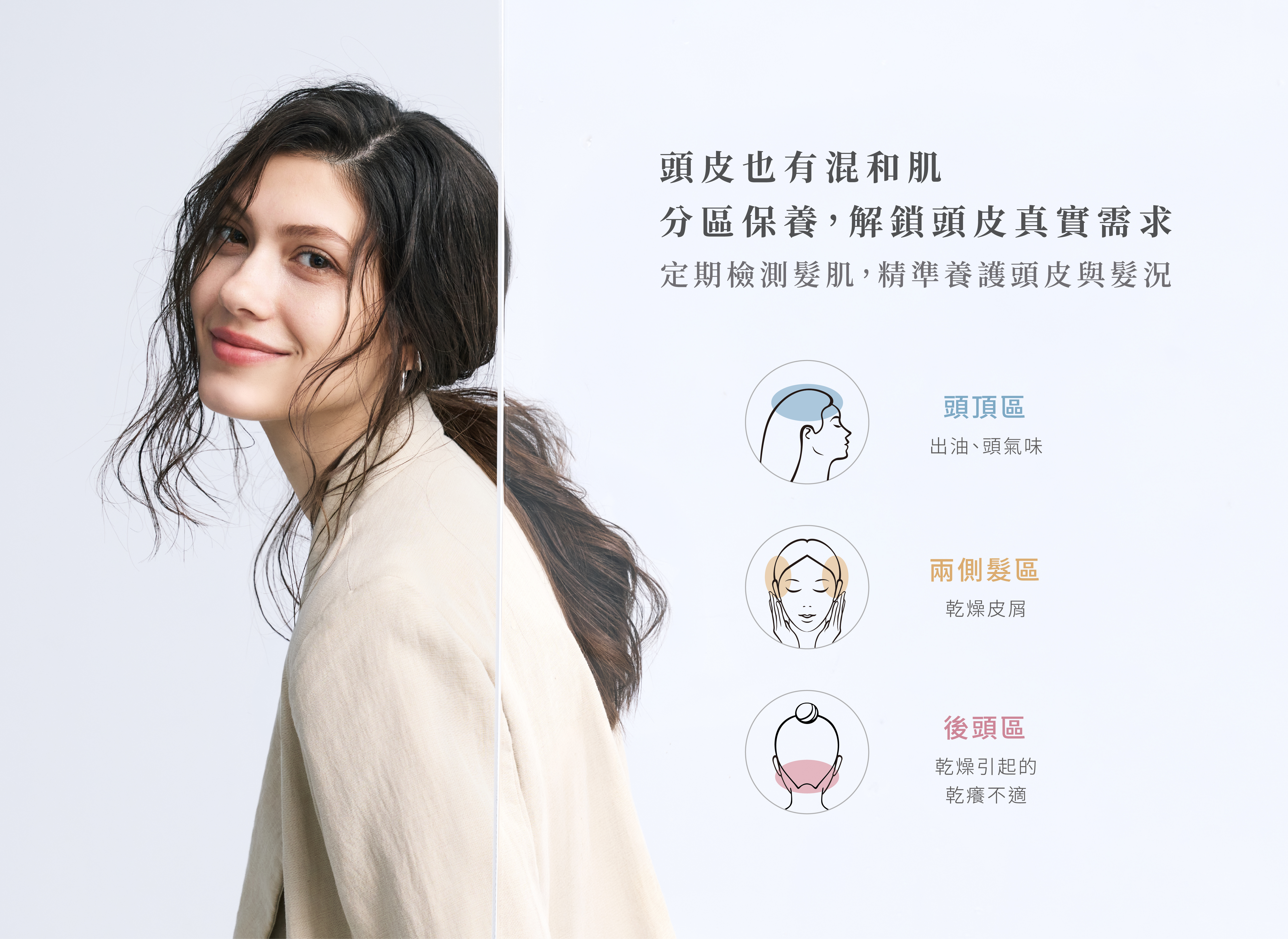 認識頭皮 3 大分區,傾聽頭皮的真實需求