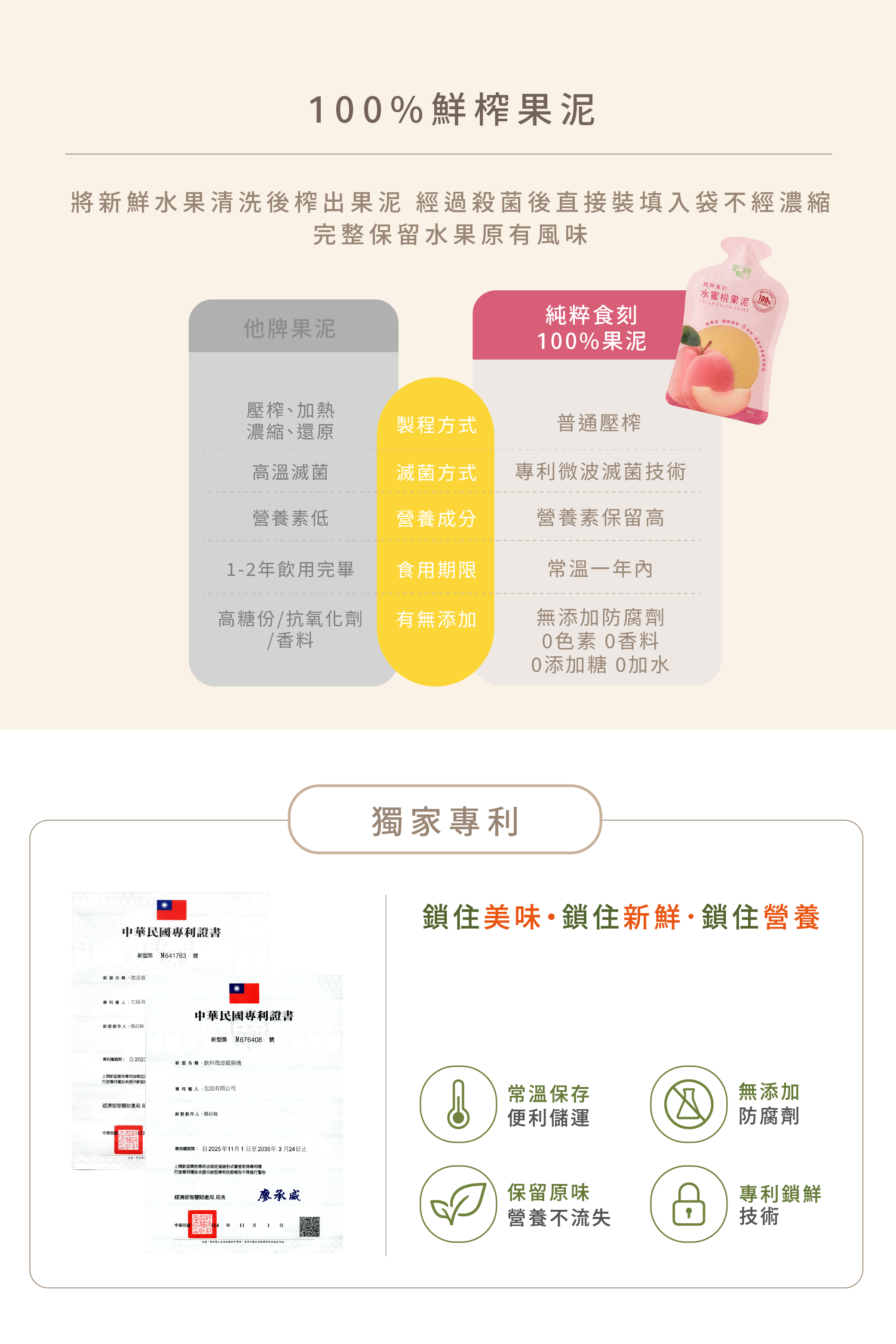 純粹食刻-100%水蜜桃泥