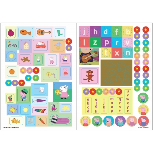 Peppa Pig 在家快樂學abc貼紙學習書 PG007L