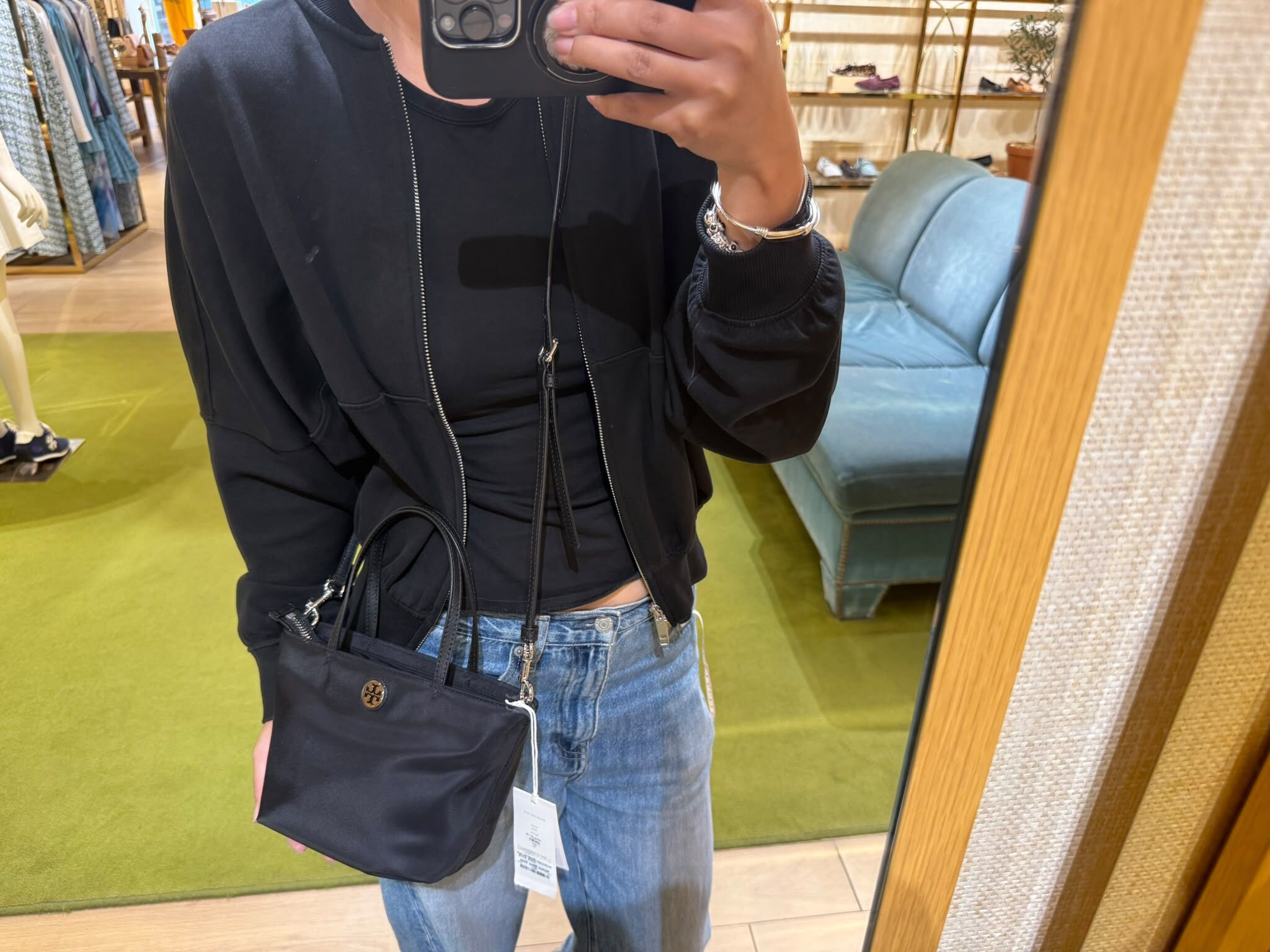 LYS02080 Tory Burch Ella 尼龍超輕身兩用款Tote Bag