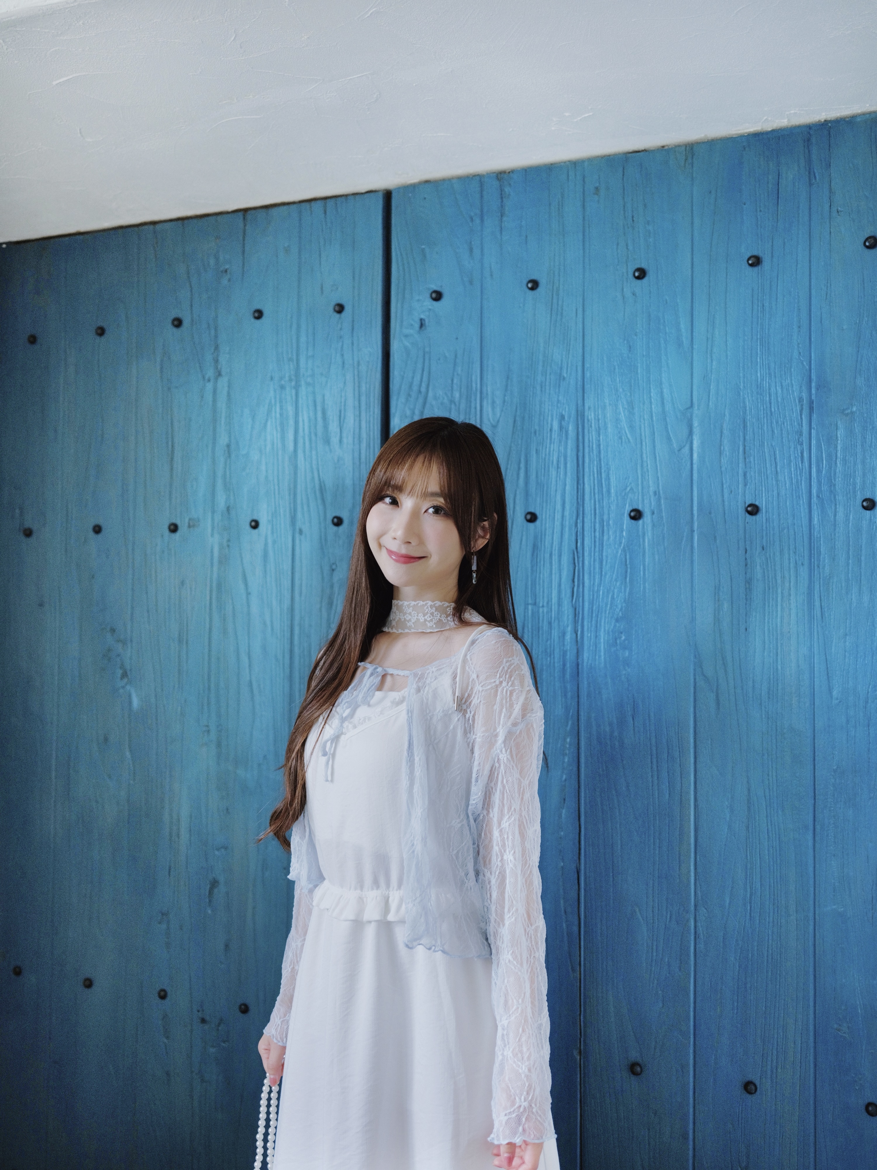 三色 / 冰透蕾絲蝴蝶結薄外套 / Fine-Lace Tie-Front Cardigan