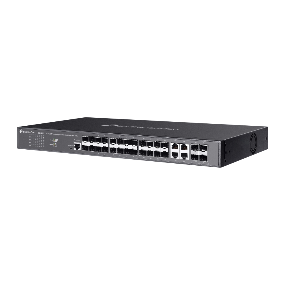 TP-Link TL-SG3428XF Omada 24-Port SFP L2+ 管理型交換器｜4個10GE SFP+ Slots